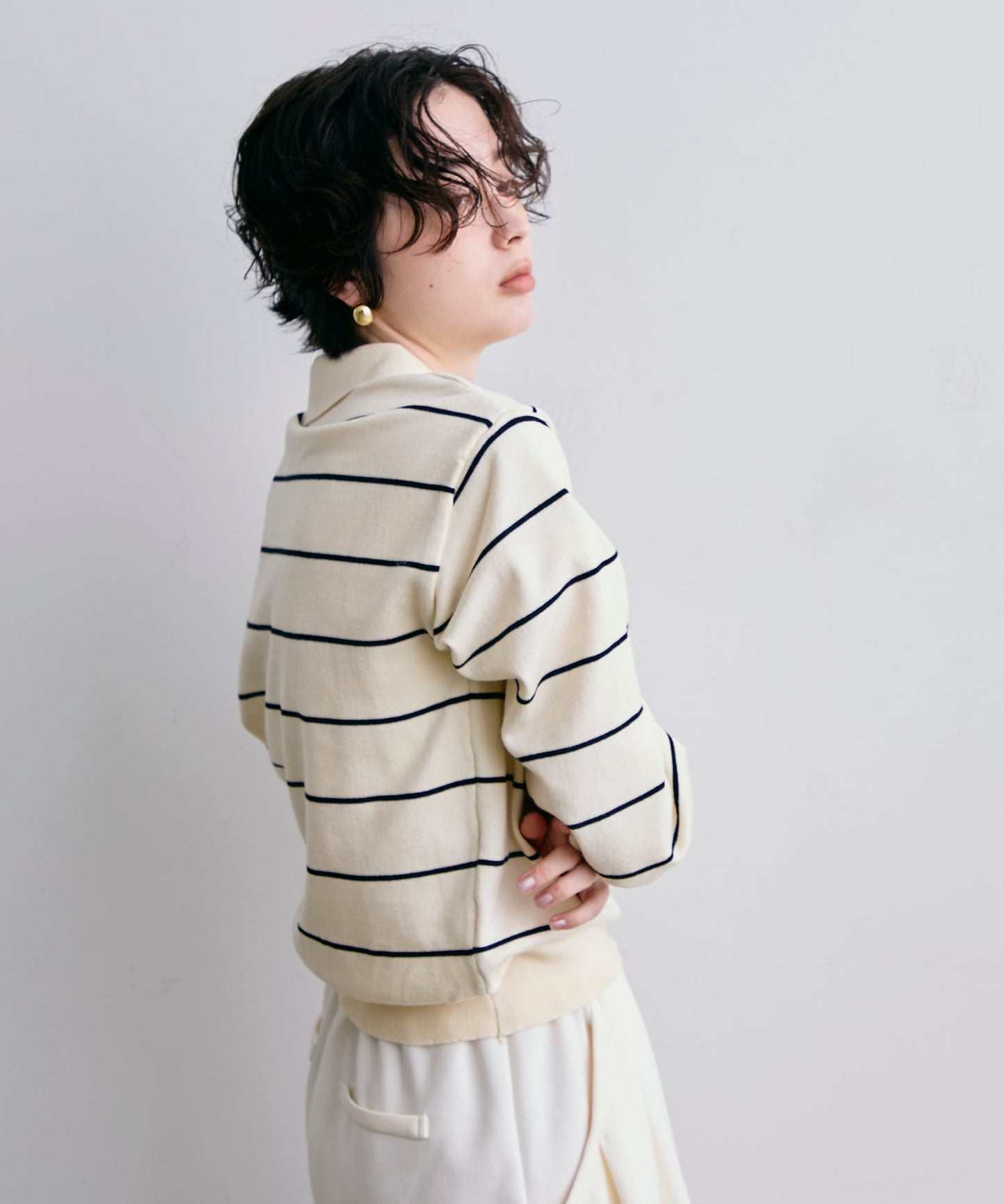 スキッパーボーダーニット