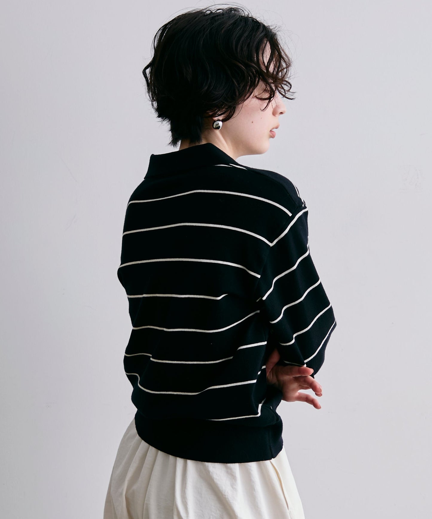 スキッパーボーダーニット