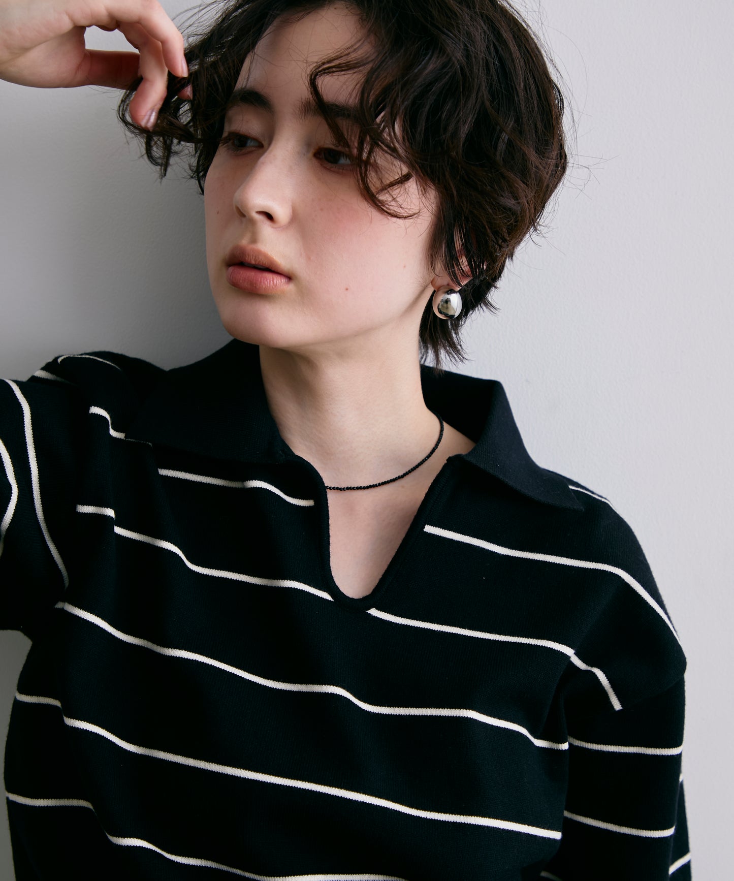 スキッパーボーダーニット