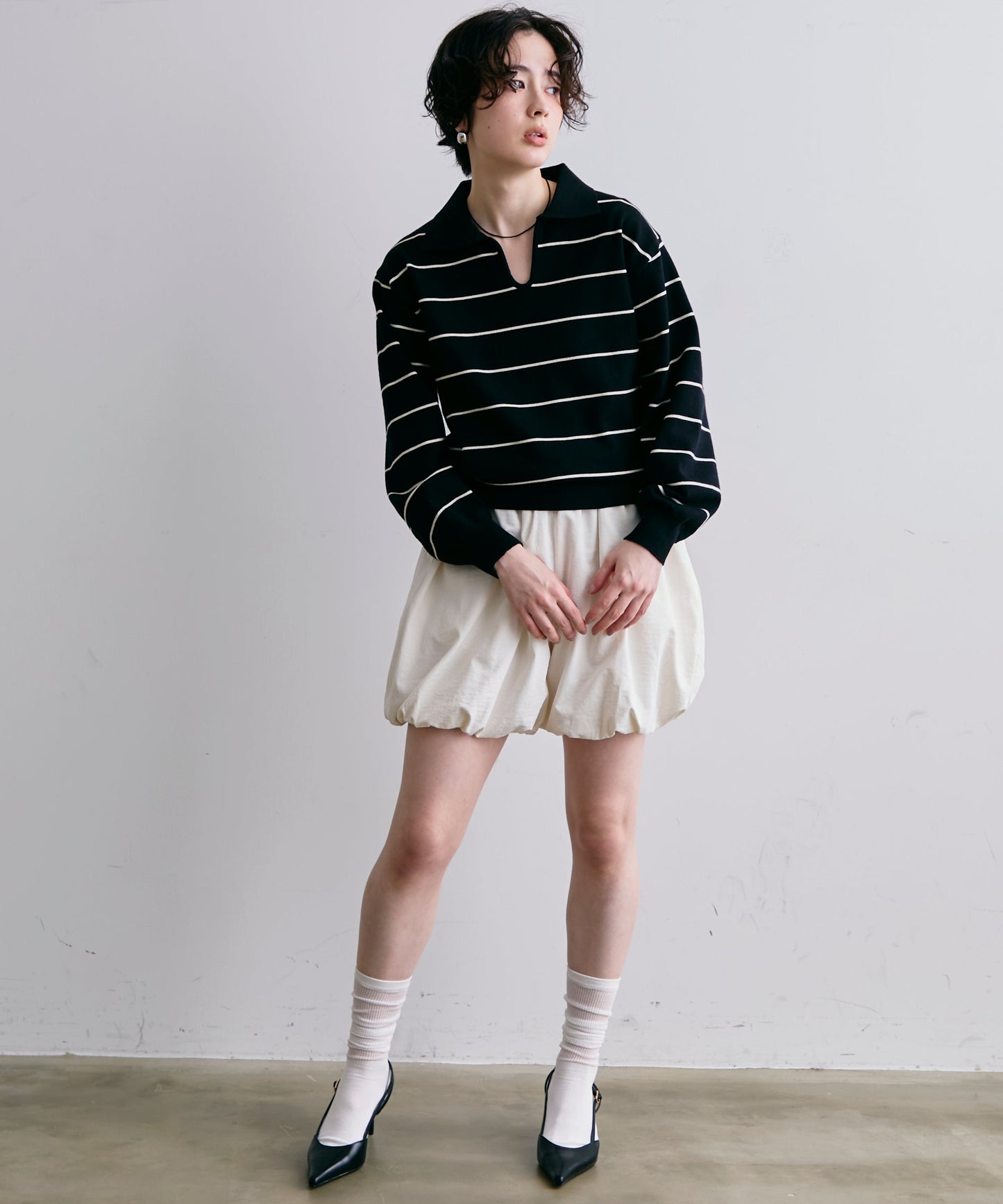 スキッパーボーダーニット