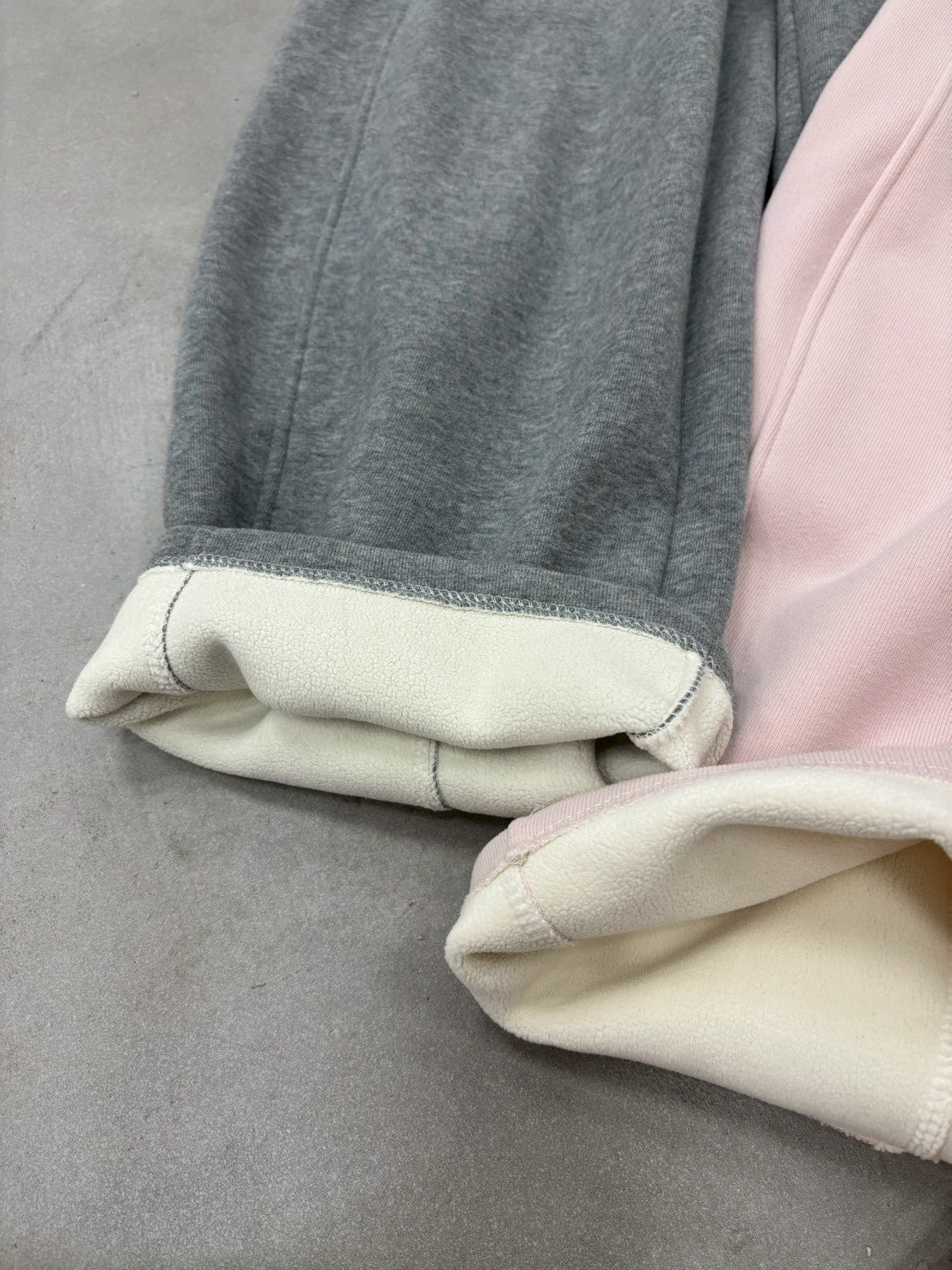 ウエストドロスト裏起毛スウェットカーブパンツ
