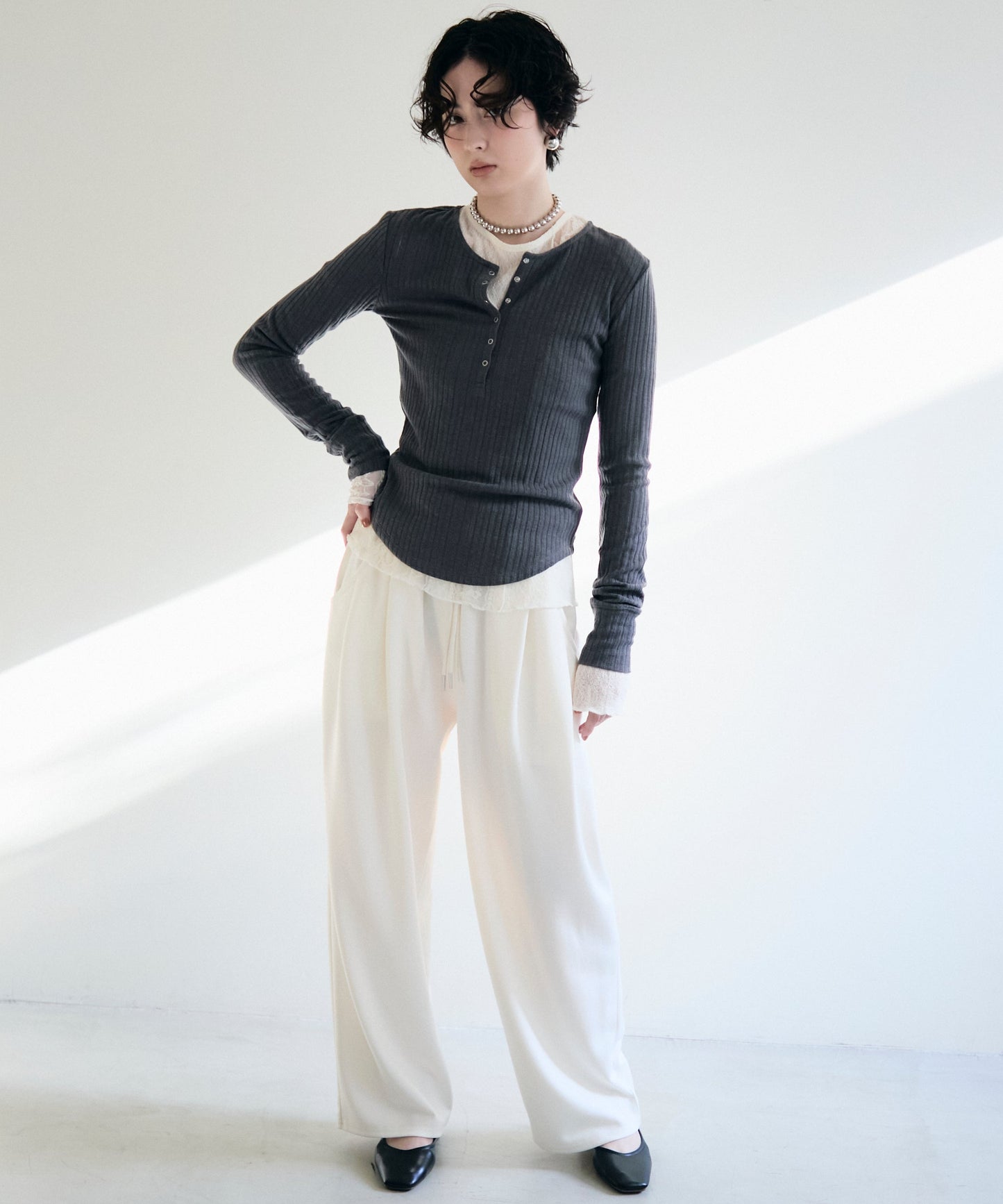 ダンボールニットコクーンパンツ