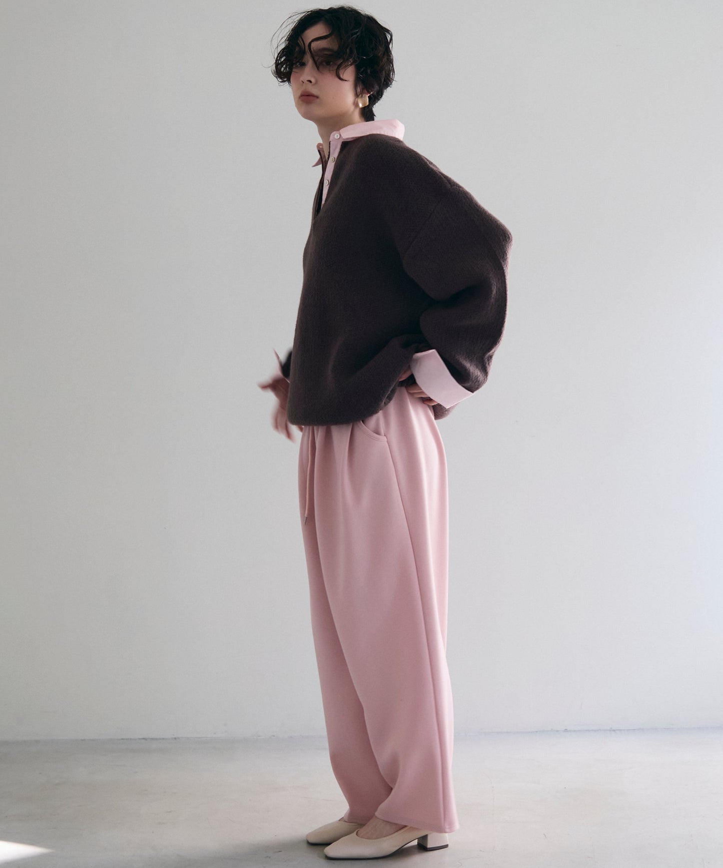 ダンボールニットコクーンパンツ