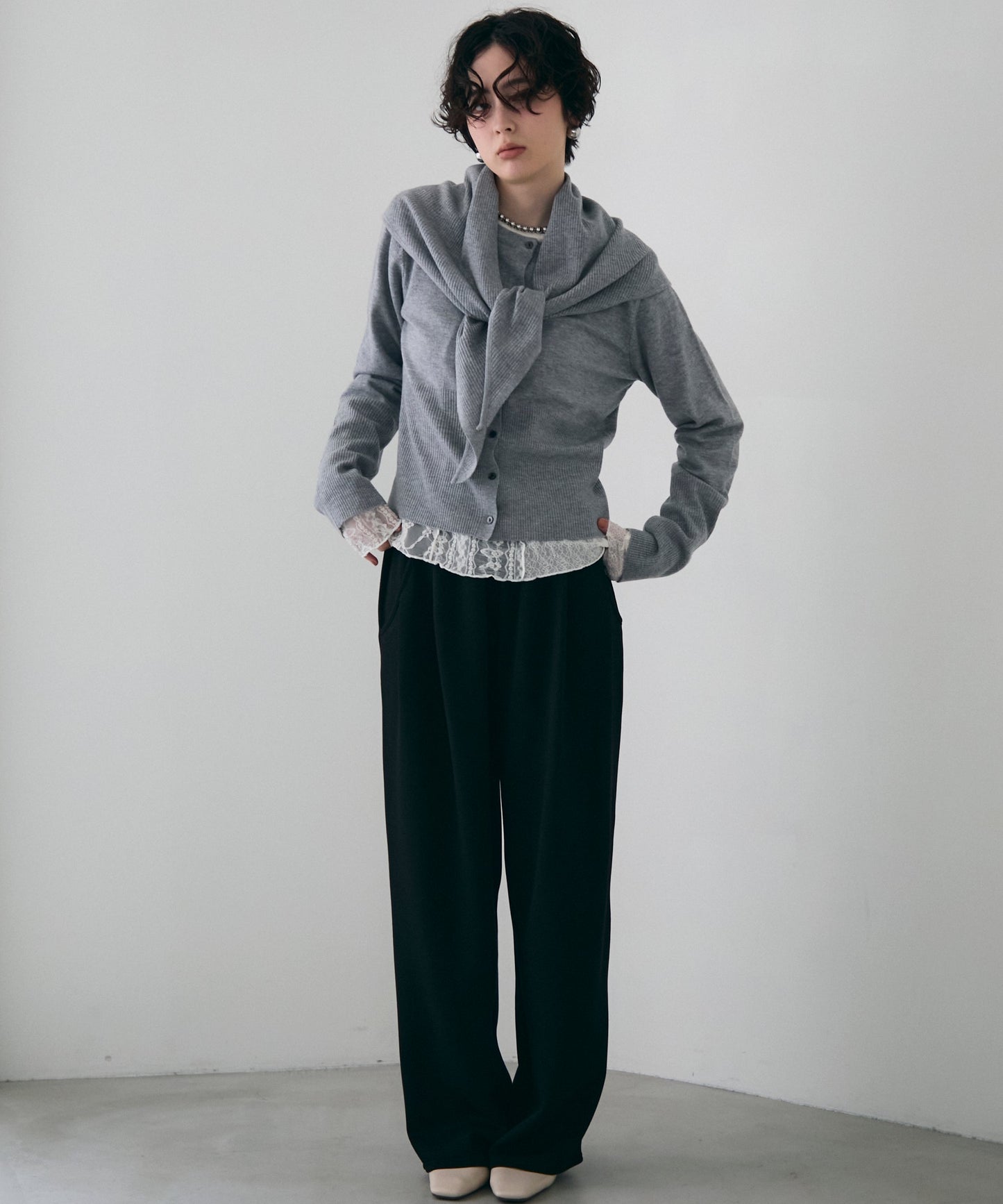 ダンボールニットコクーンパンツ