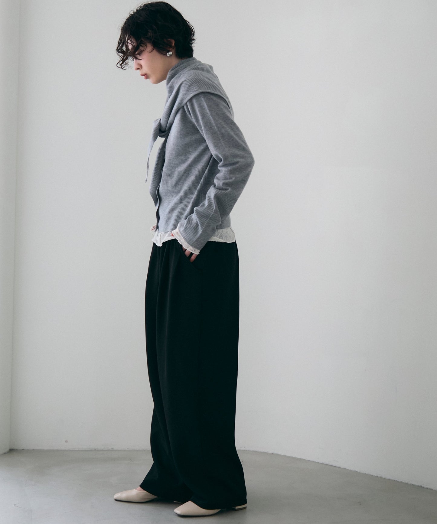 ダンボールニットコクーンパンツ