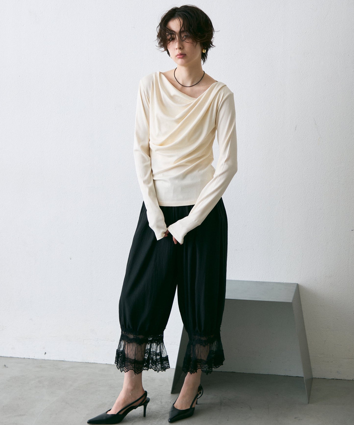 レースバルーンドロストパンツ