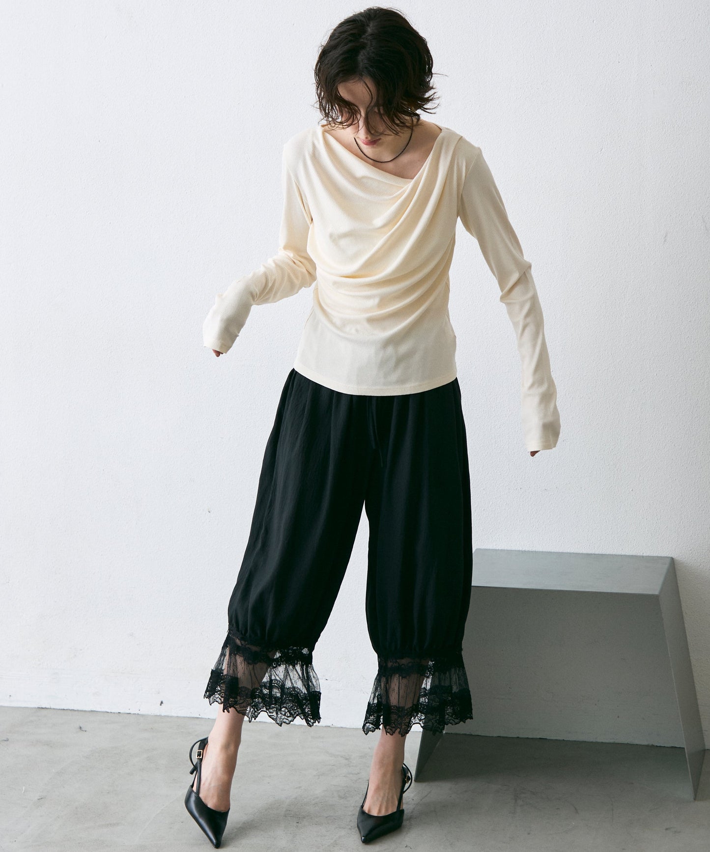 レースバルーンドロストパンツ