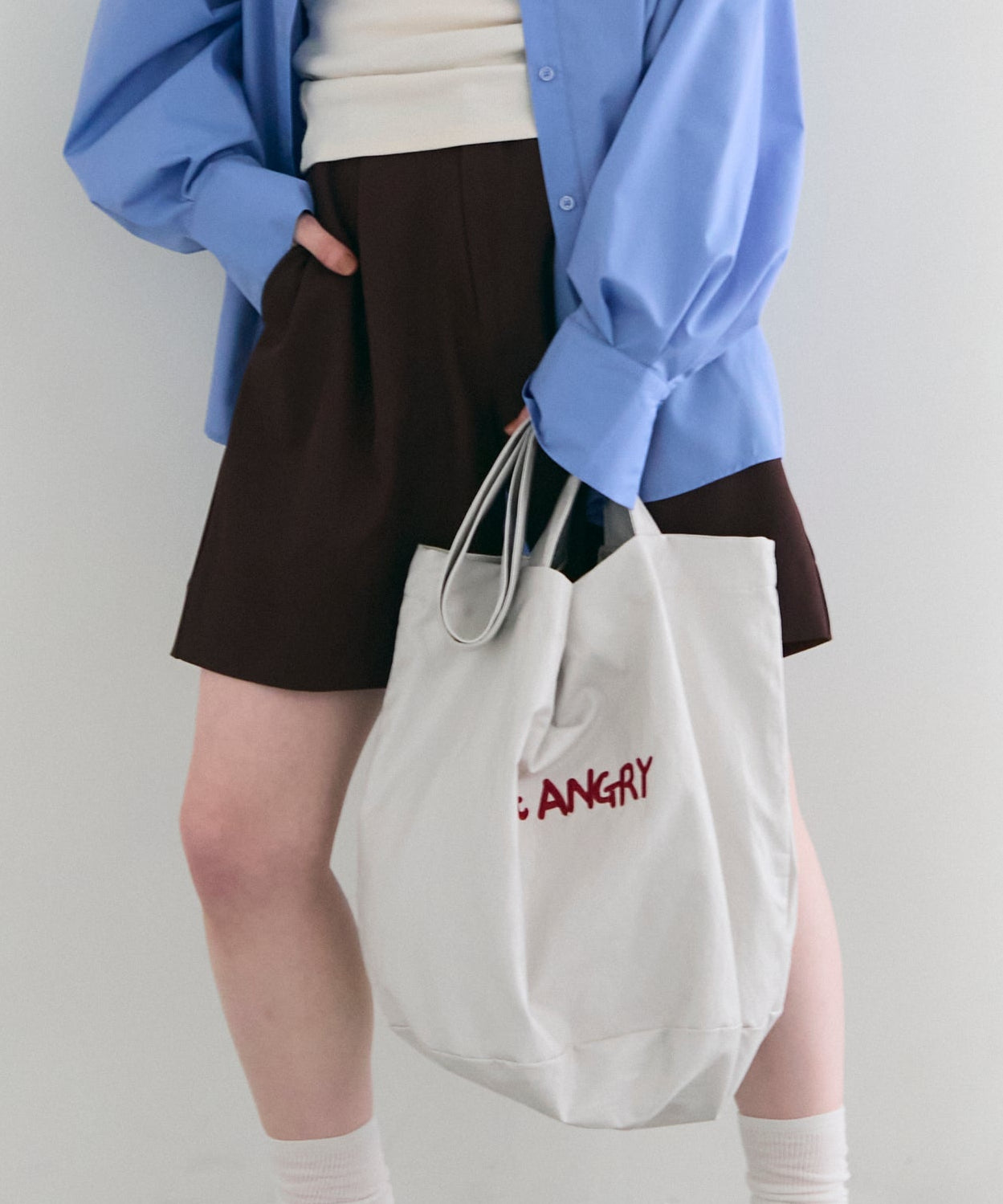 ロゴ刺繍ビッグショルダーBag