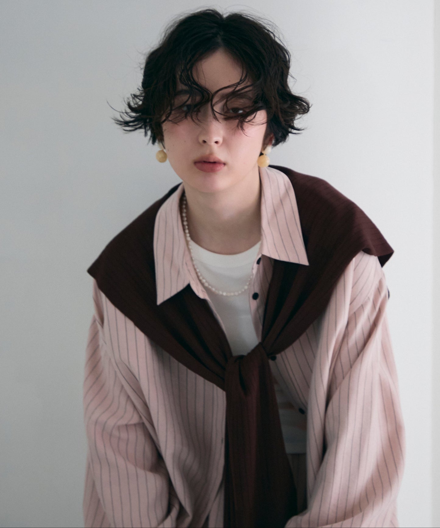 肩掛けリブストール