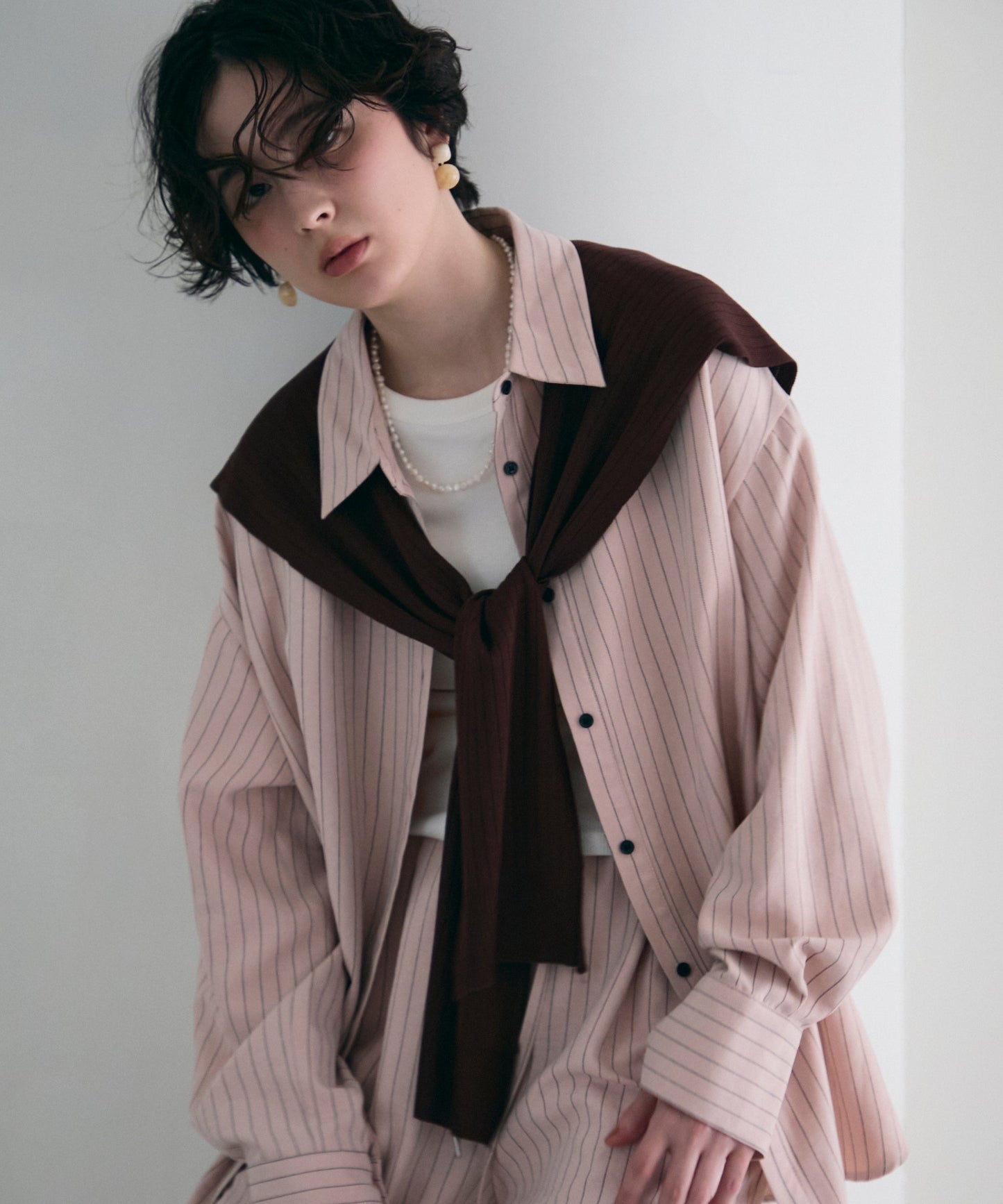 肩掛けリブストール