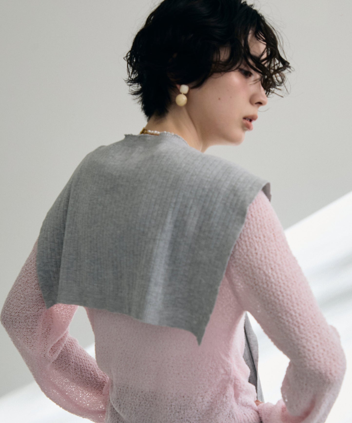 肩掛けリブストール