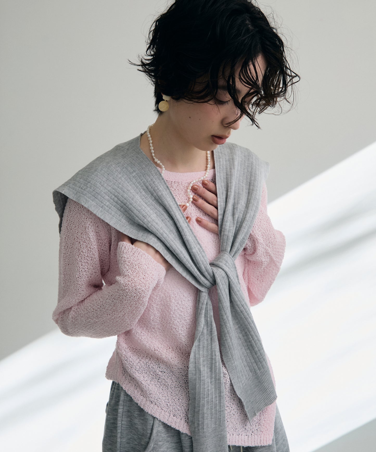 肩掛けリブストール