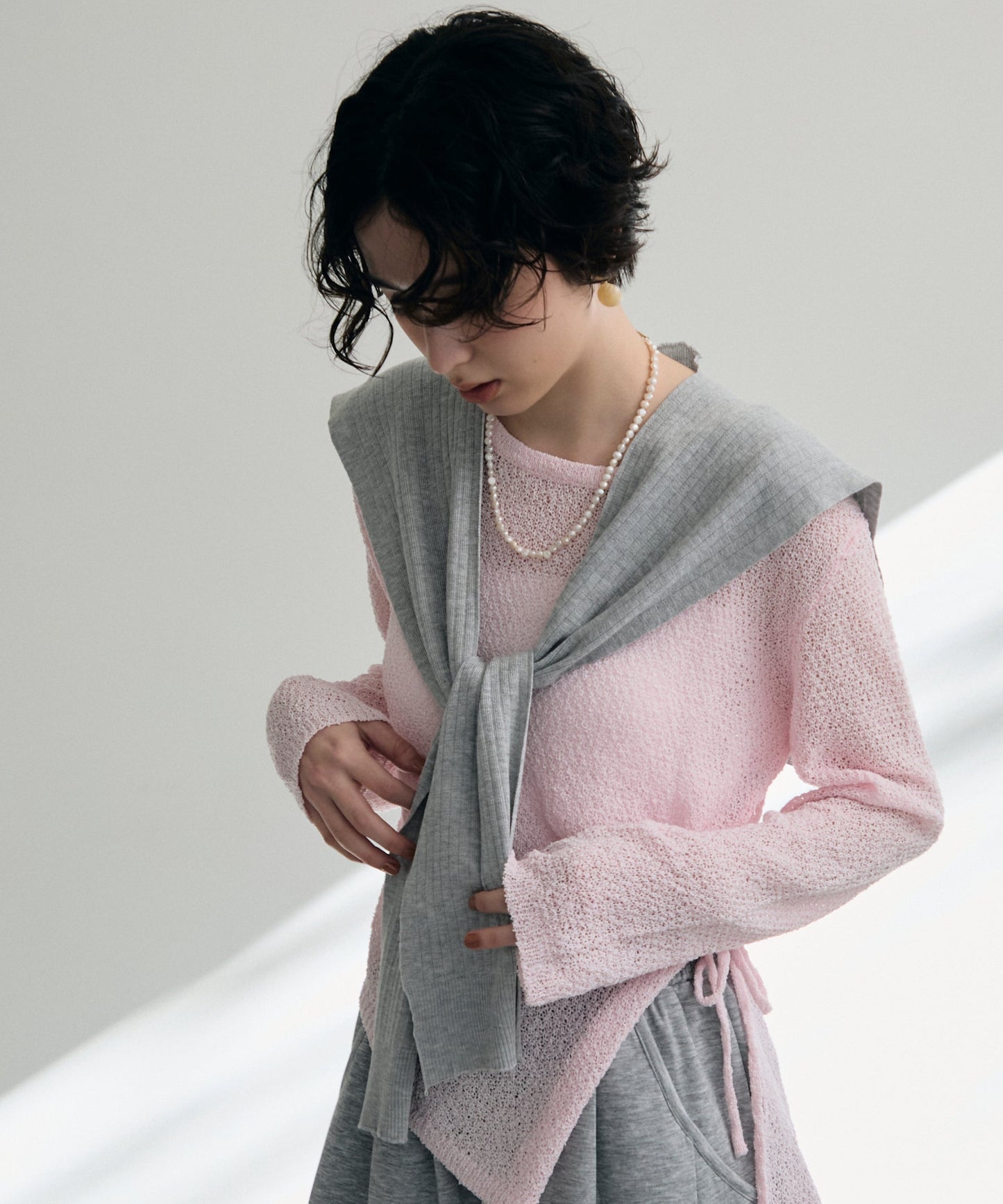 肩掛けリブストール