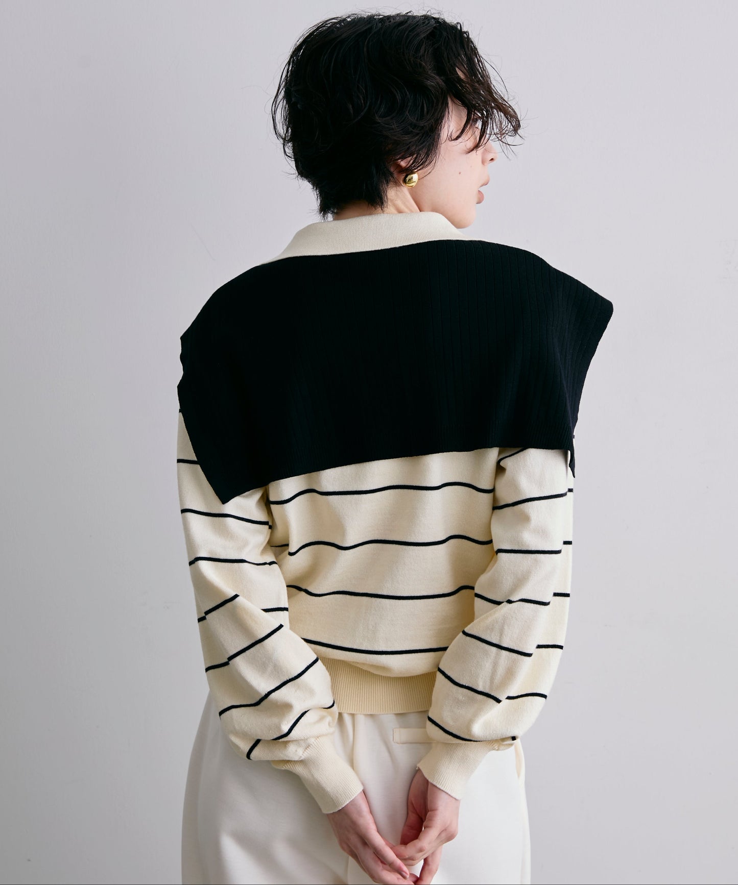 肩掛けリブストール