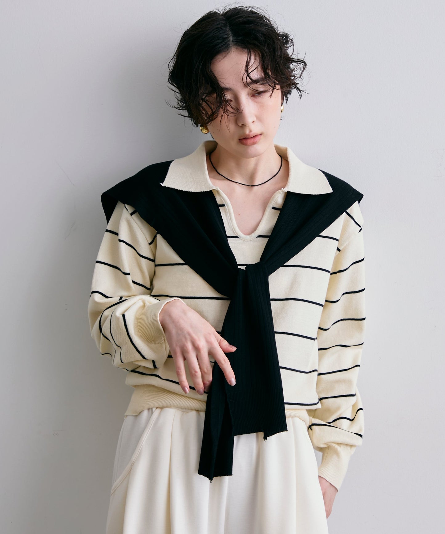 肩掛けリブストール