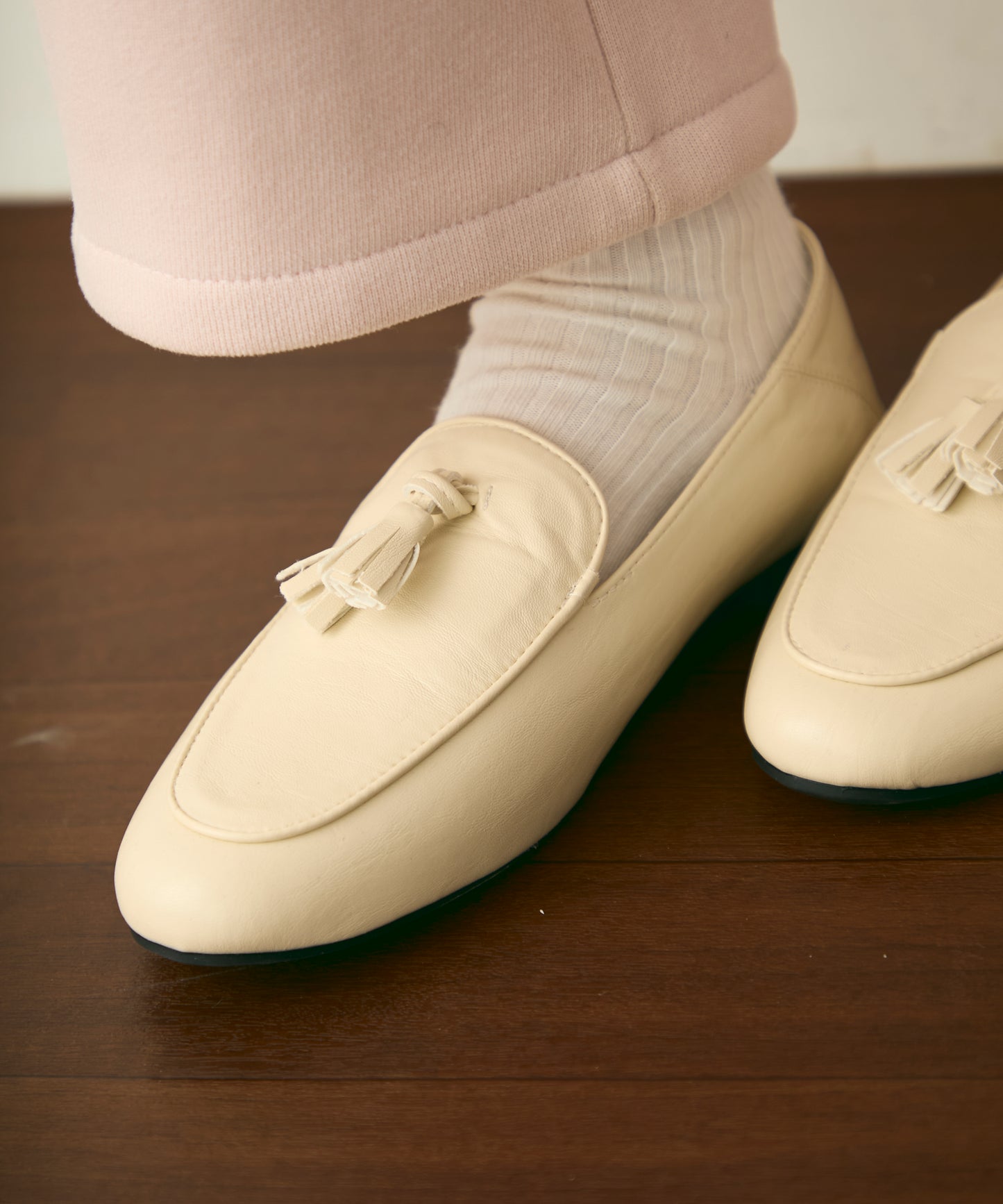 ビーガンレザータッセルローファー