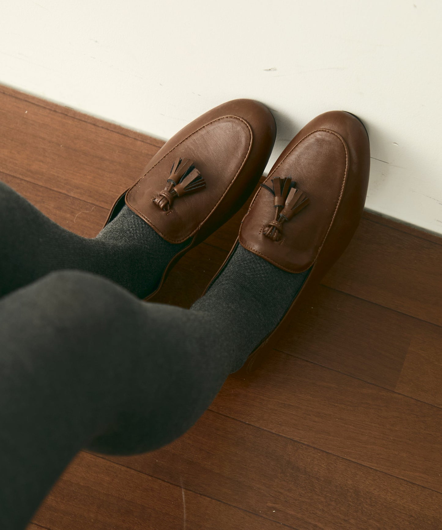 ビーガンレザータッセルローファー