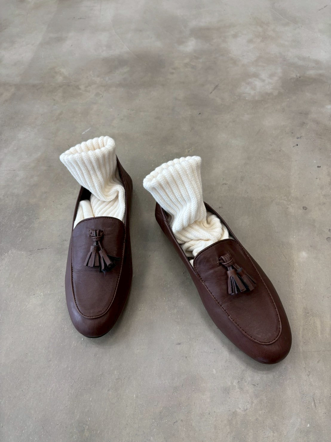 ビーガンレザータッセルローファー