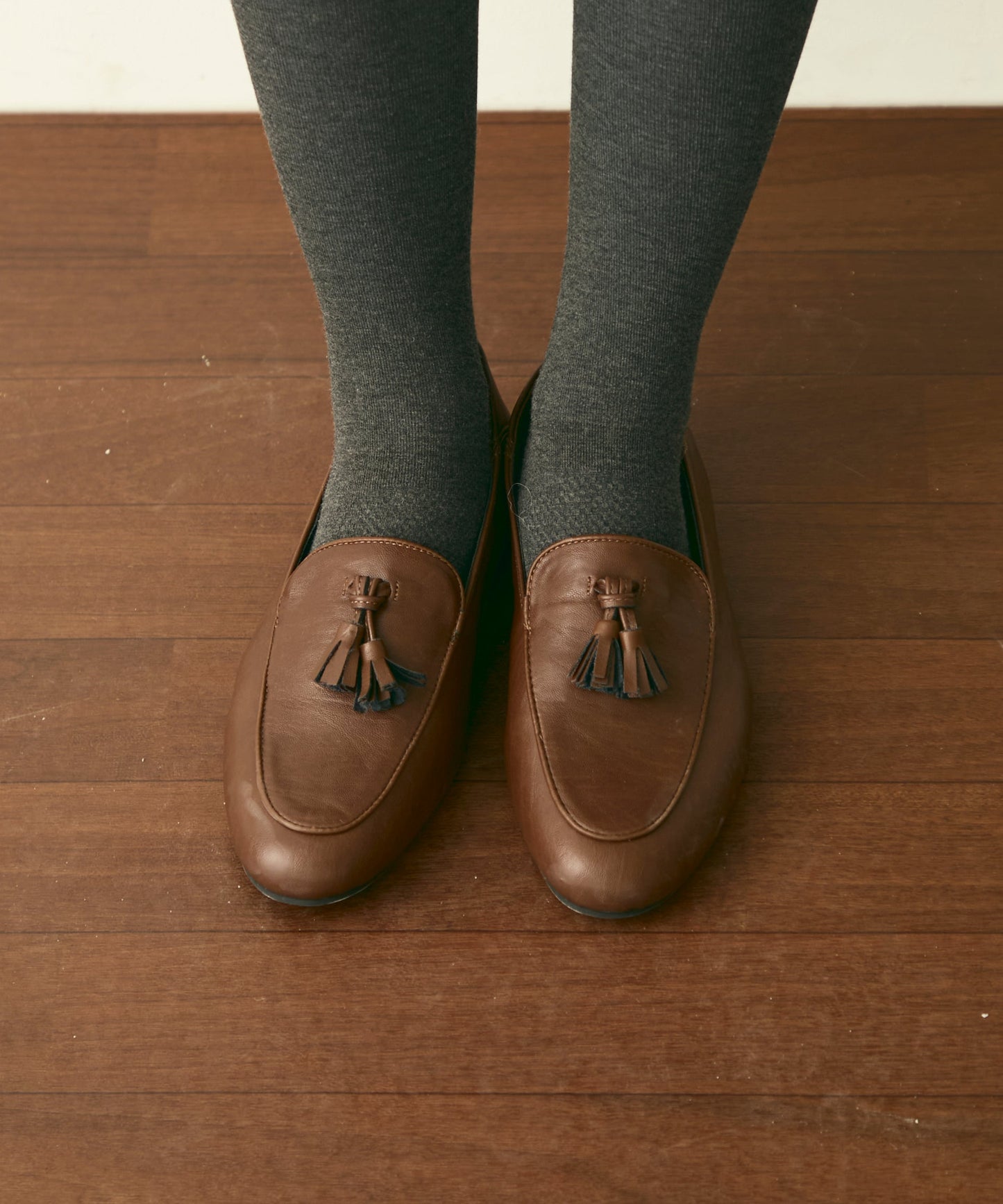 ビーガンレザータッセルローファー