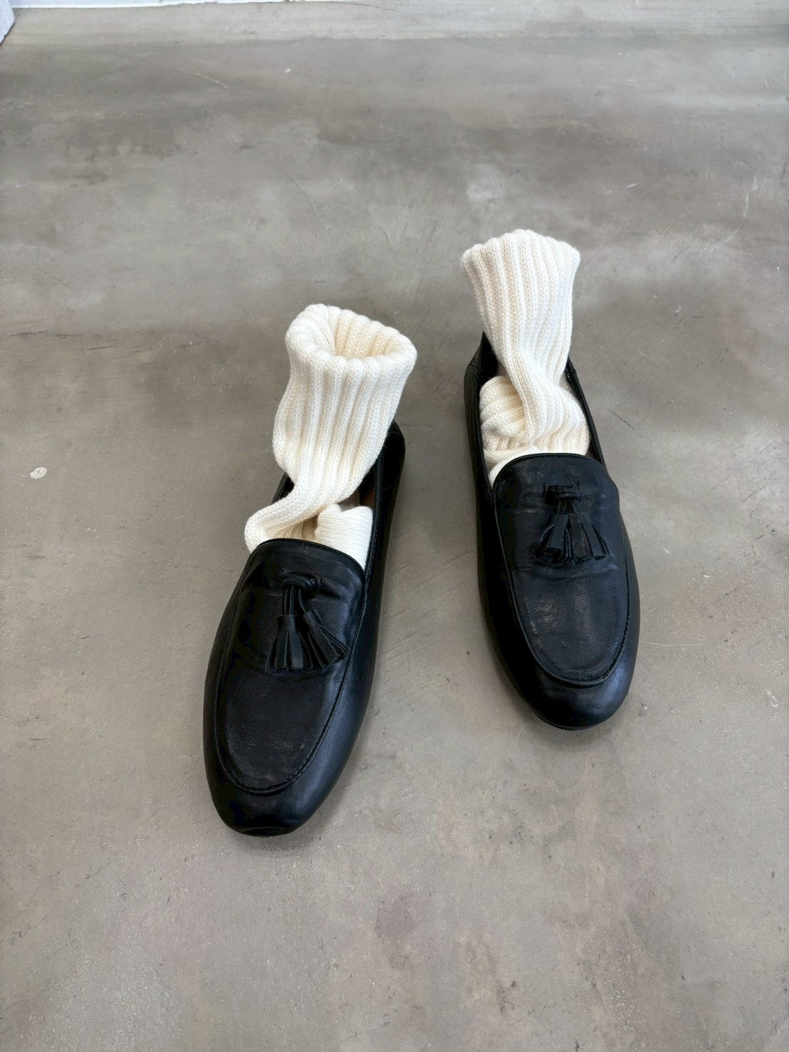 ビーガンレザータッセルローファー