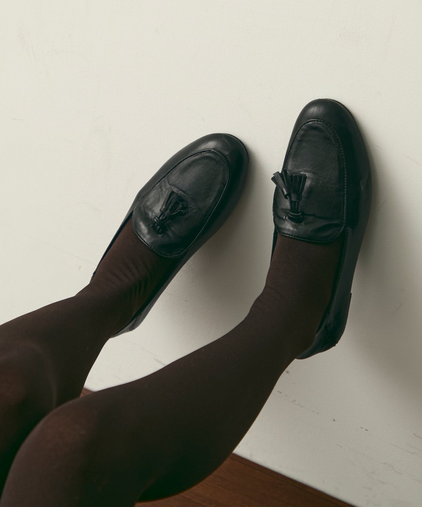 ビーガンレザータッセルローファー