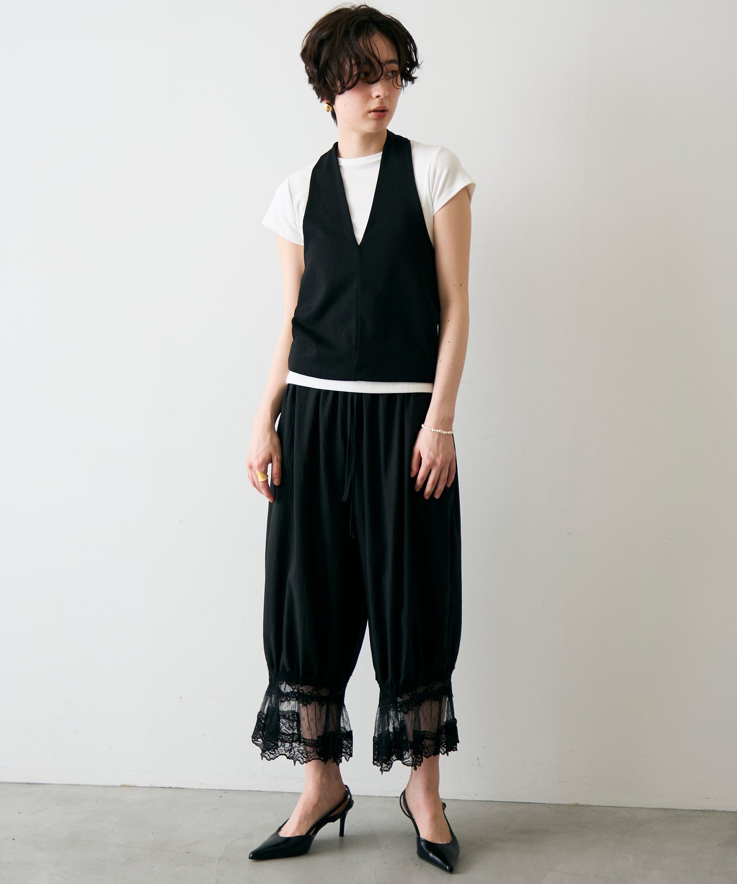 スラブ天竺ホルターネックビスチェ