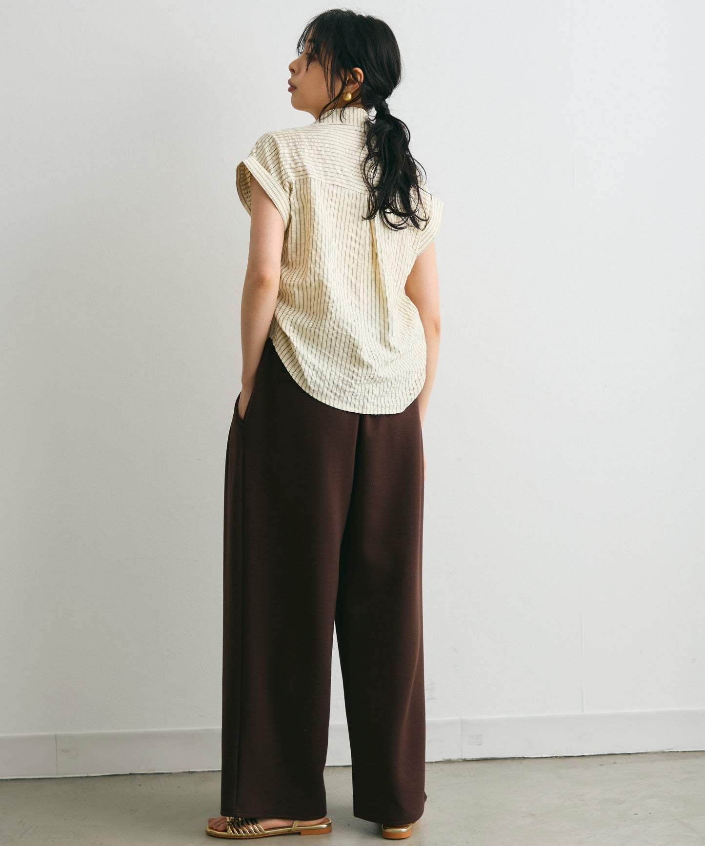 サッカーストライプフレンチシャツ