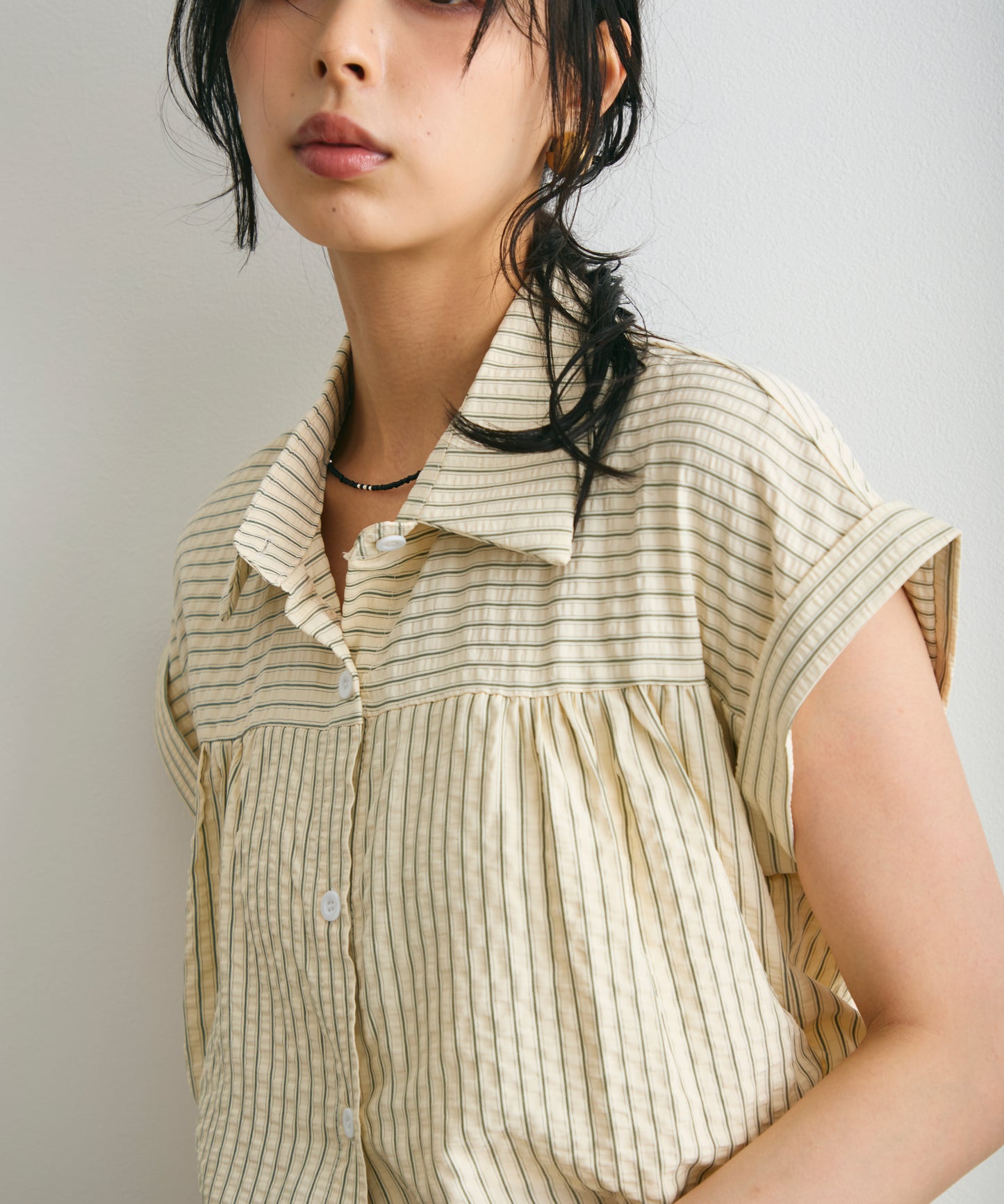 サッカーストライプフレンチシャツ