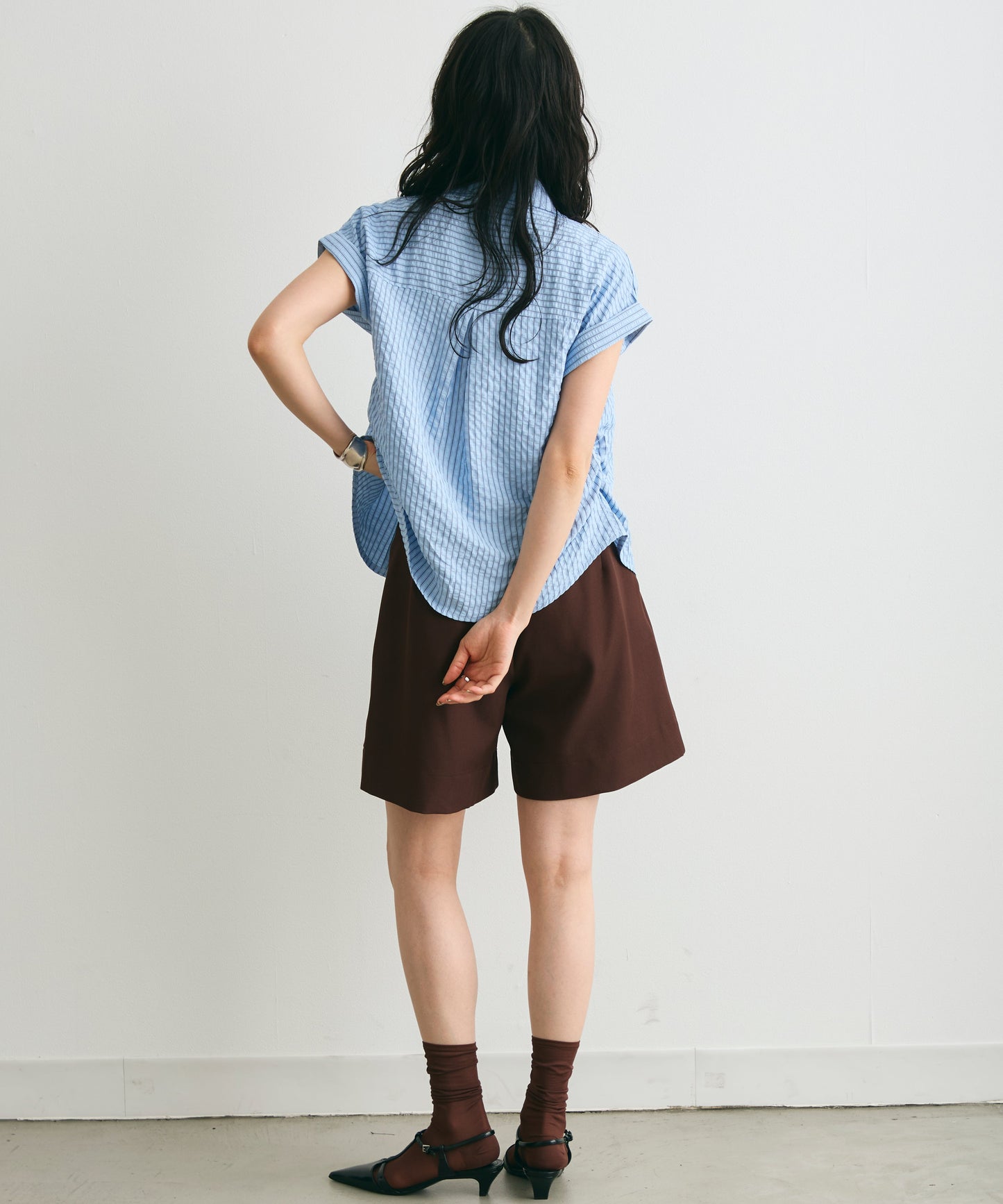 サッカーストライプフレンチシャツ