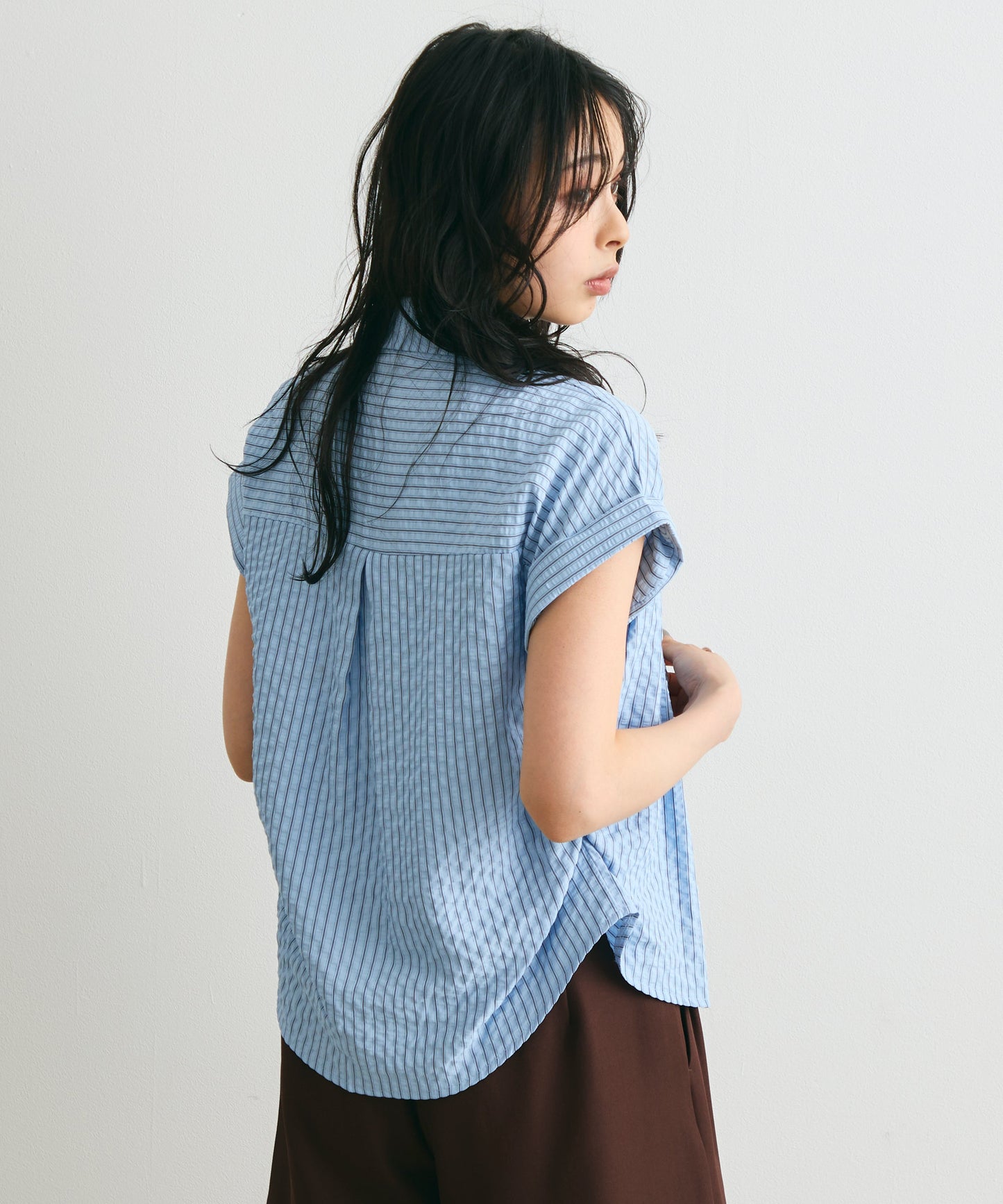 サッカーストライプフレンチシャツ