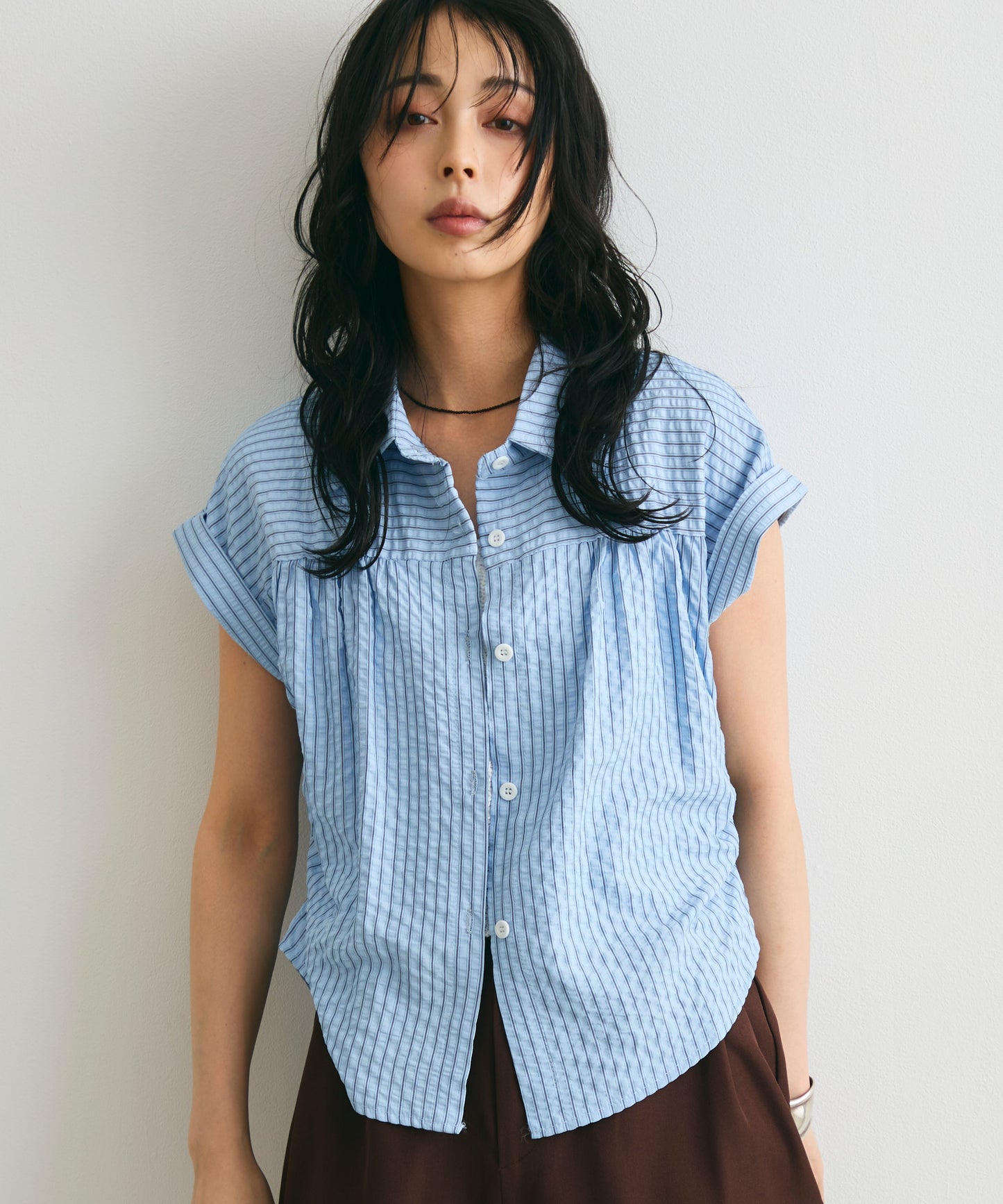 サッカーストライプフレンチシャツ