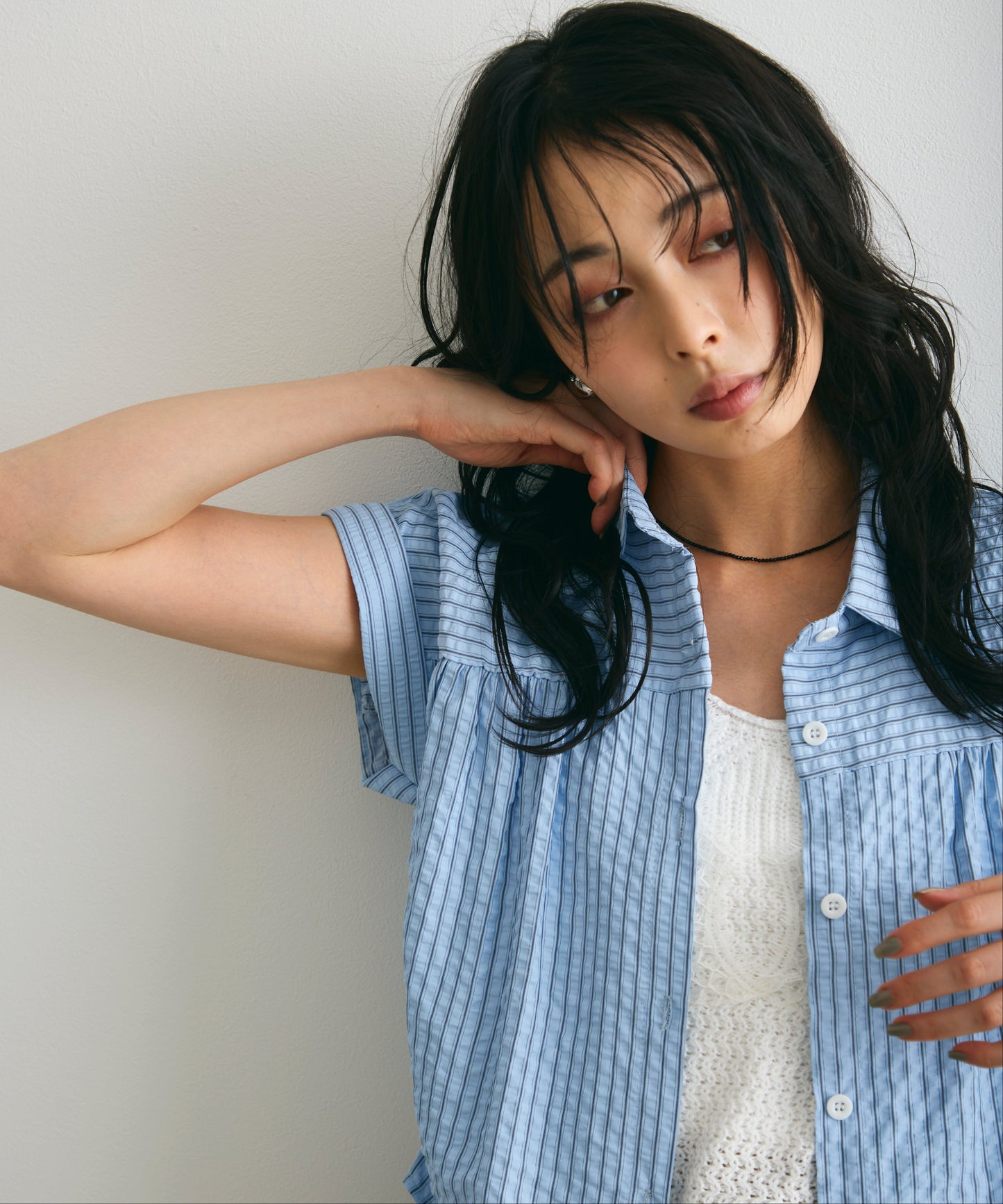 サッカーストライプフレンチシャツ