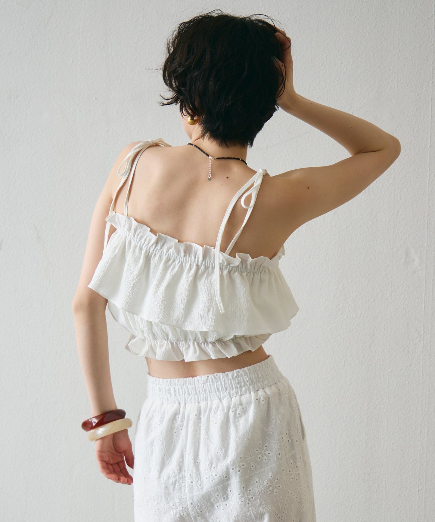 ギャザーフリルビスチェ