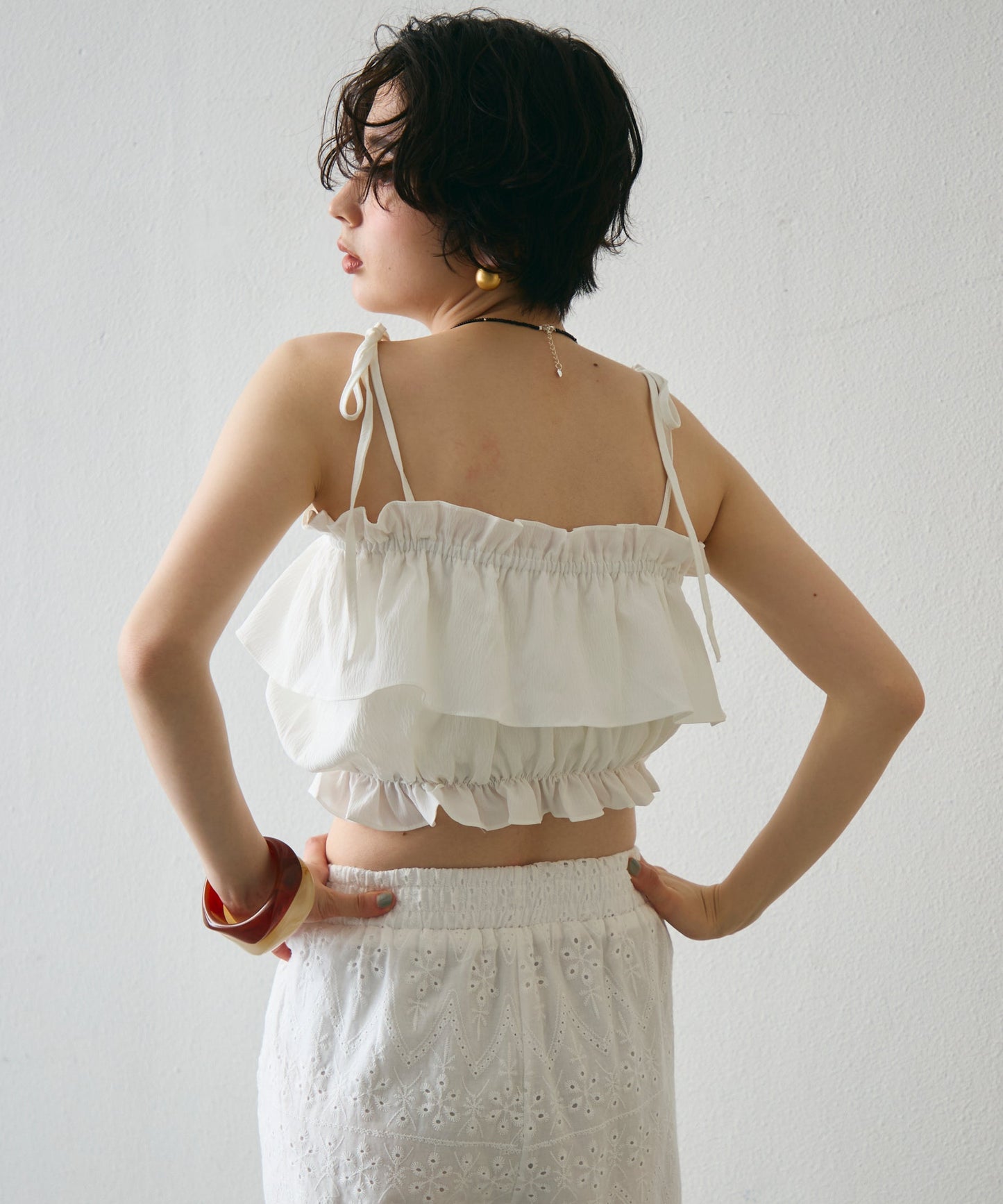 ギャザーフリルビスチェ