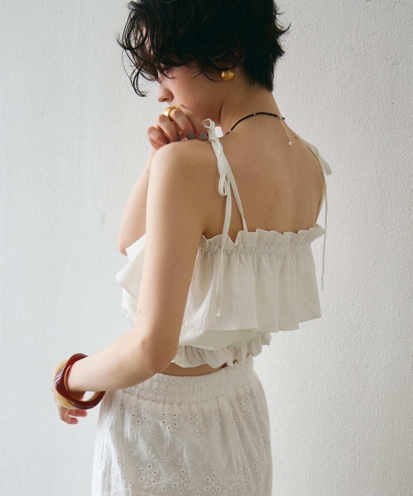 ギャザーフリルビスチェ