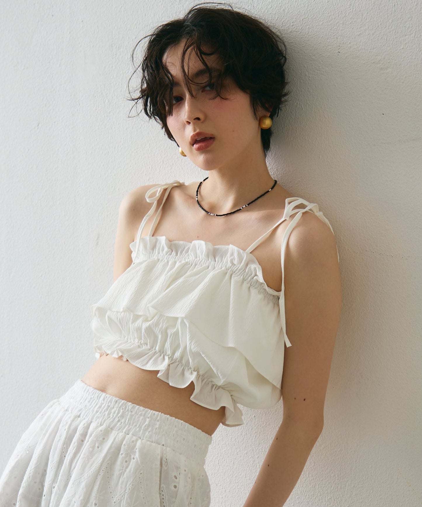ギャザーフリルビスチェ
