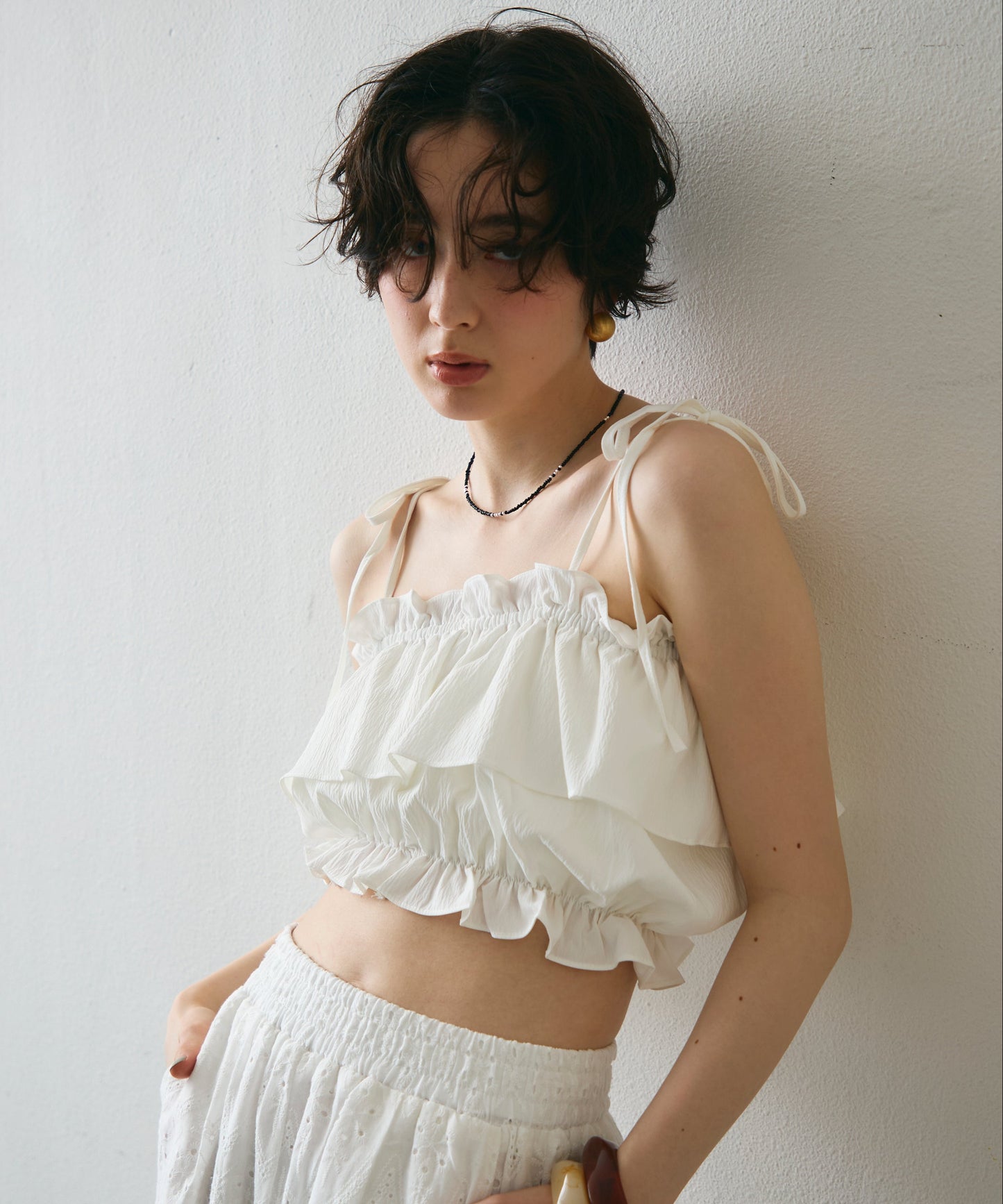 ギャザーフリルビスチェ