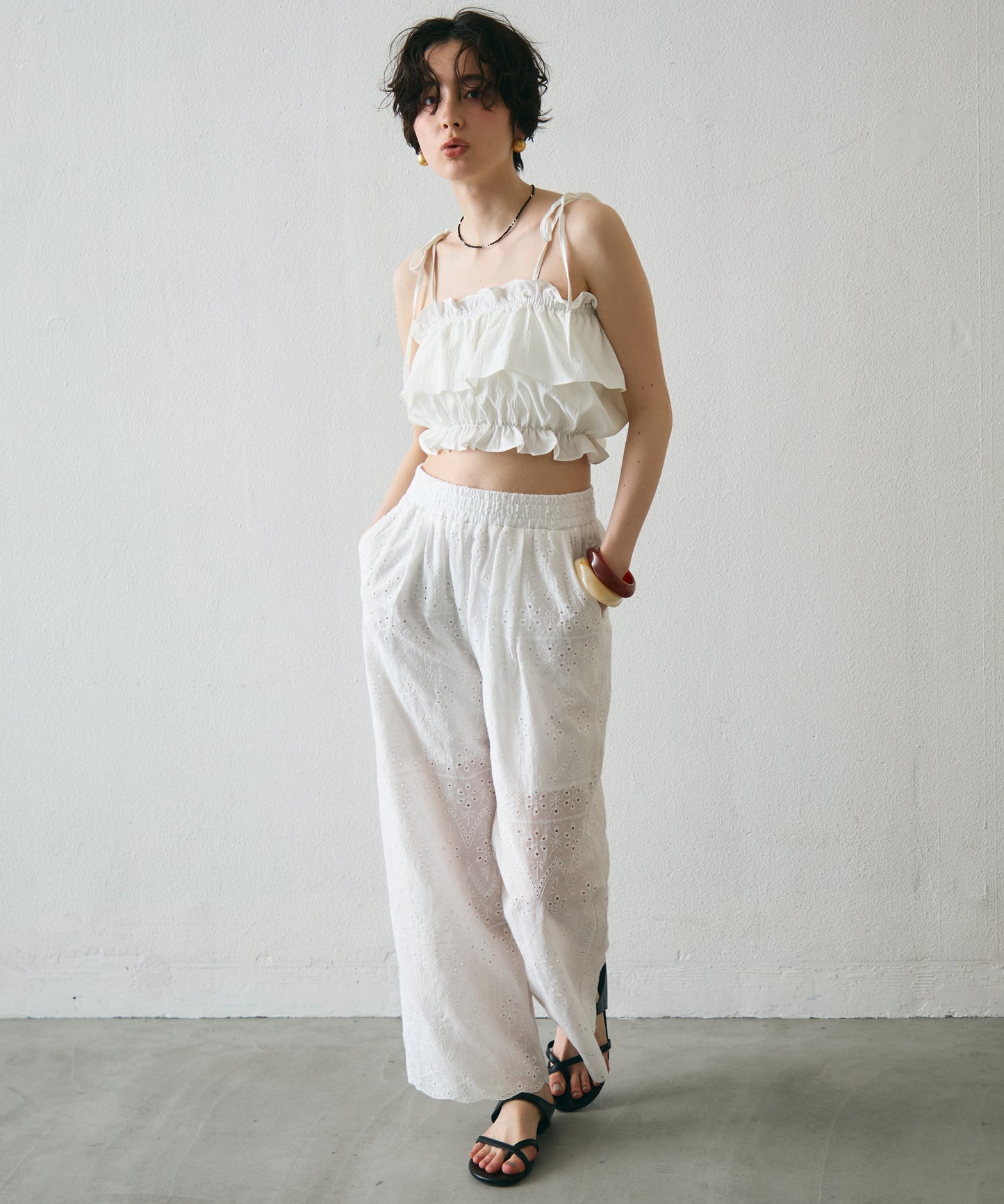 ギャザーフリルビスチェ