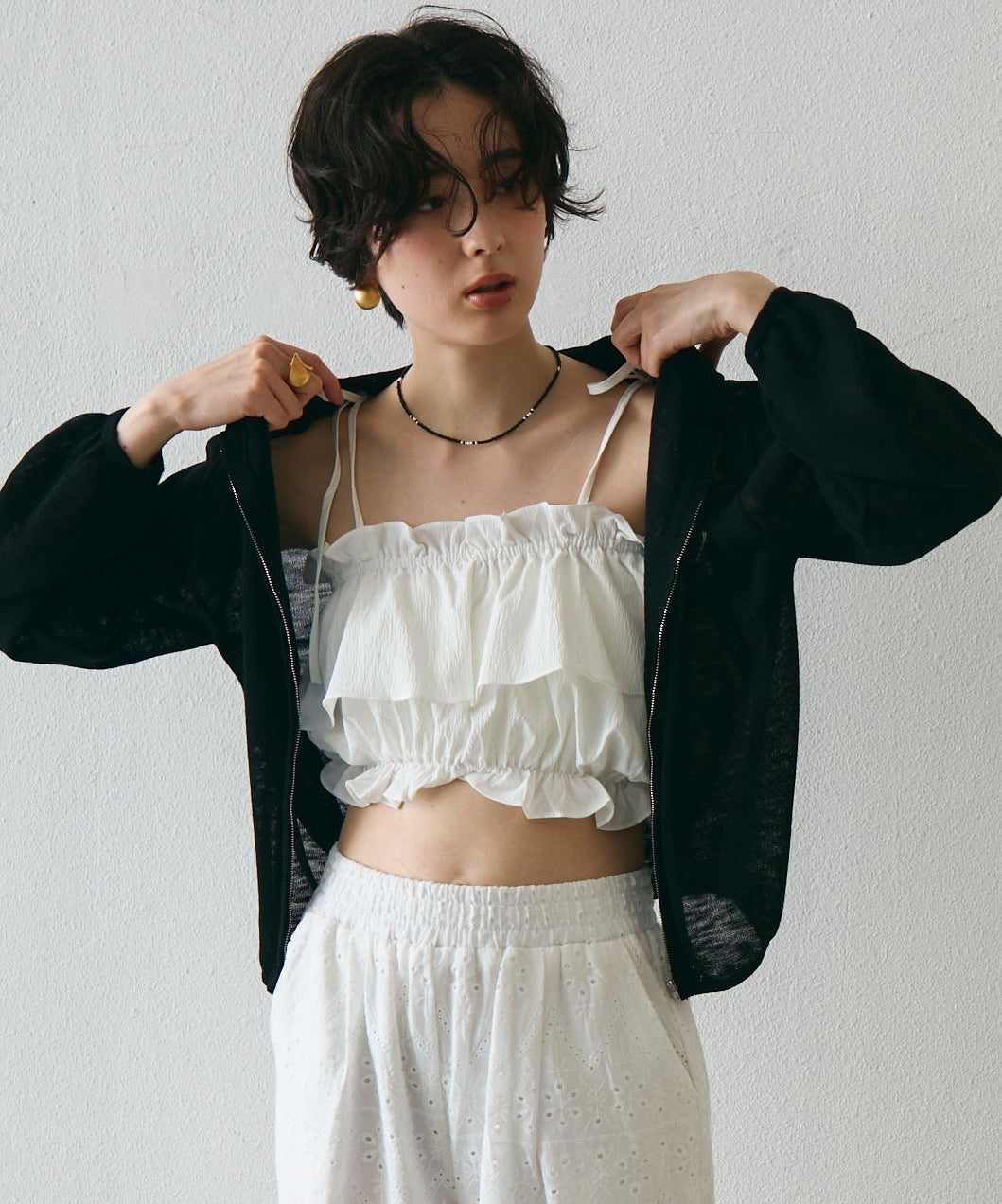 ギャザーフリルビスチェ