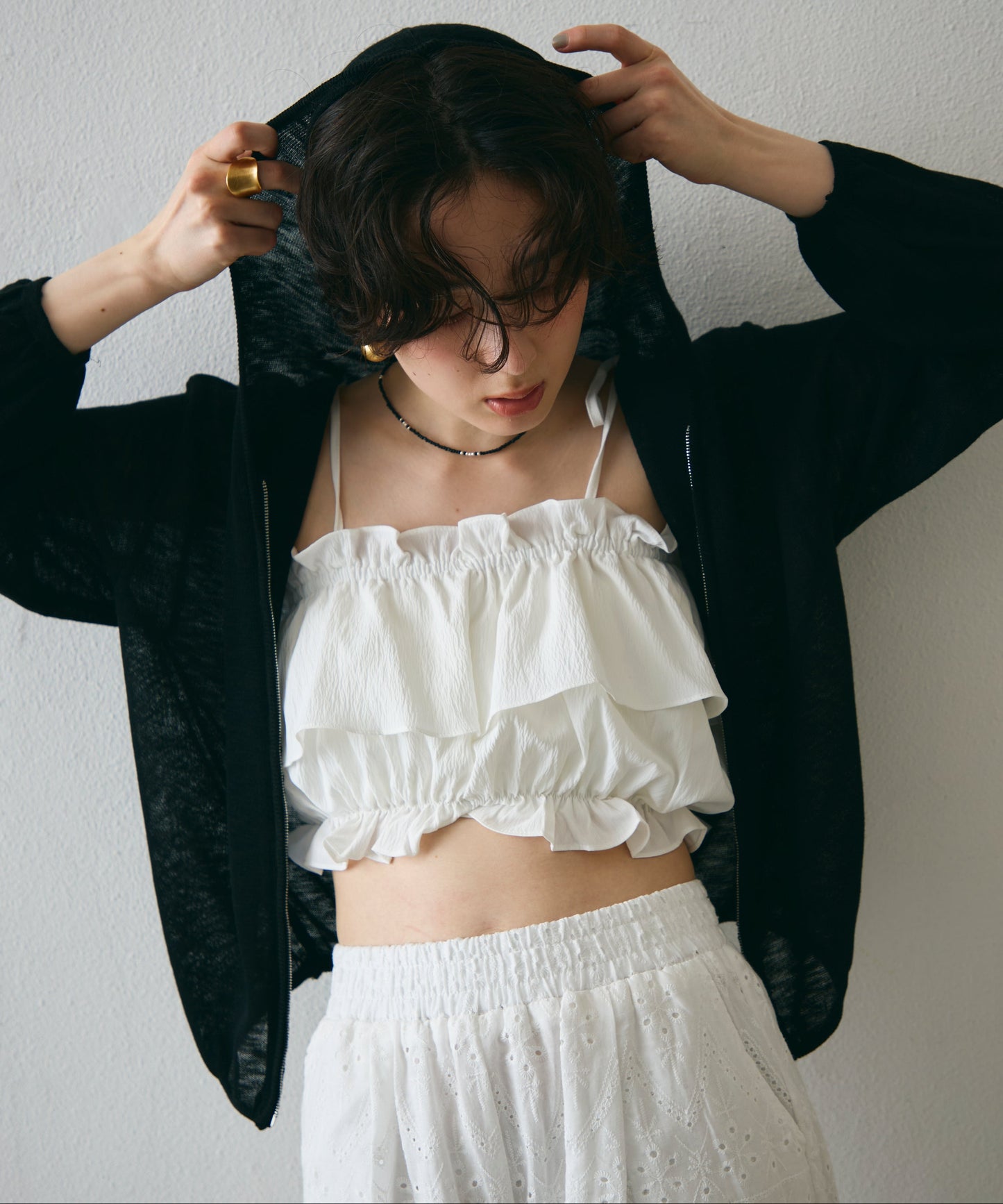 ギャザーフリルビスチェ