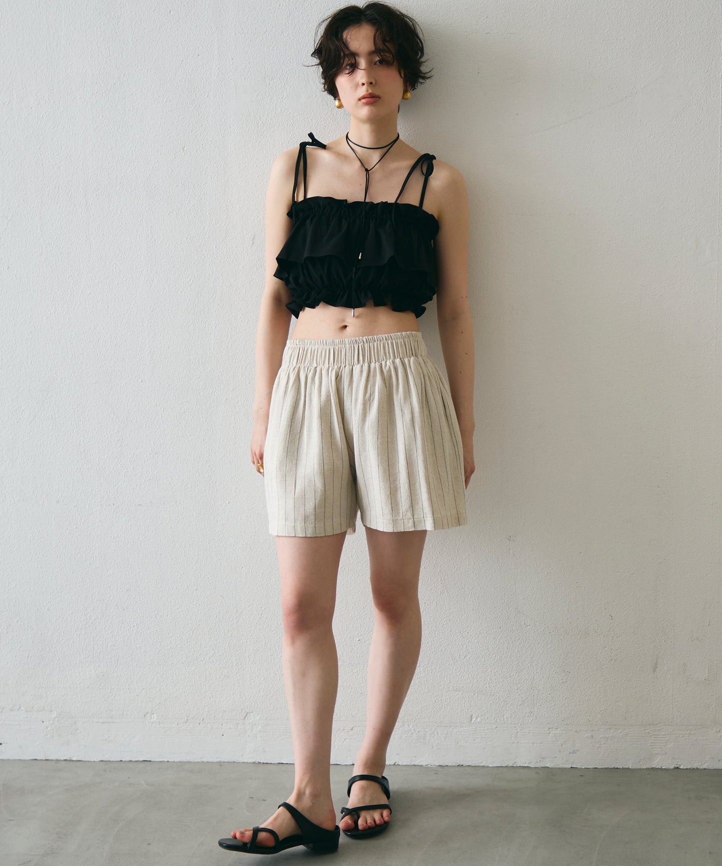 ギャザーフリルビスチェ