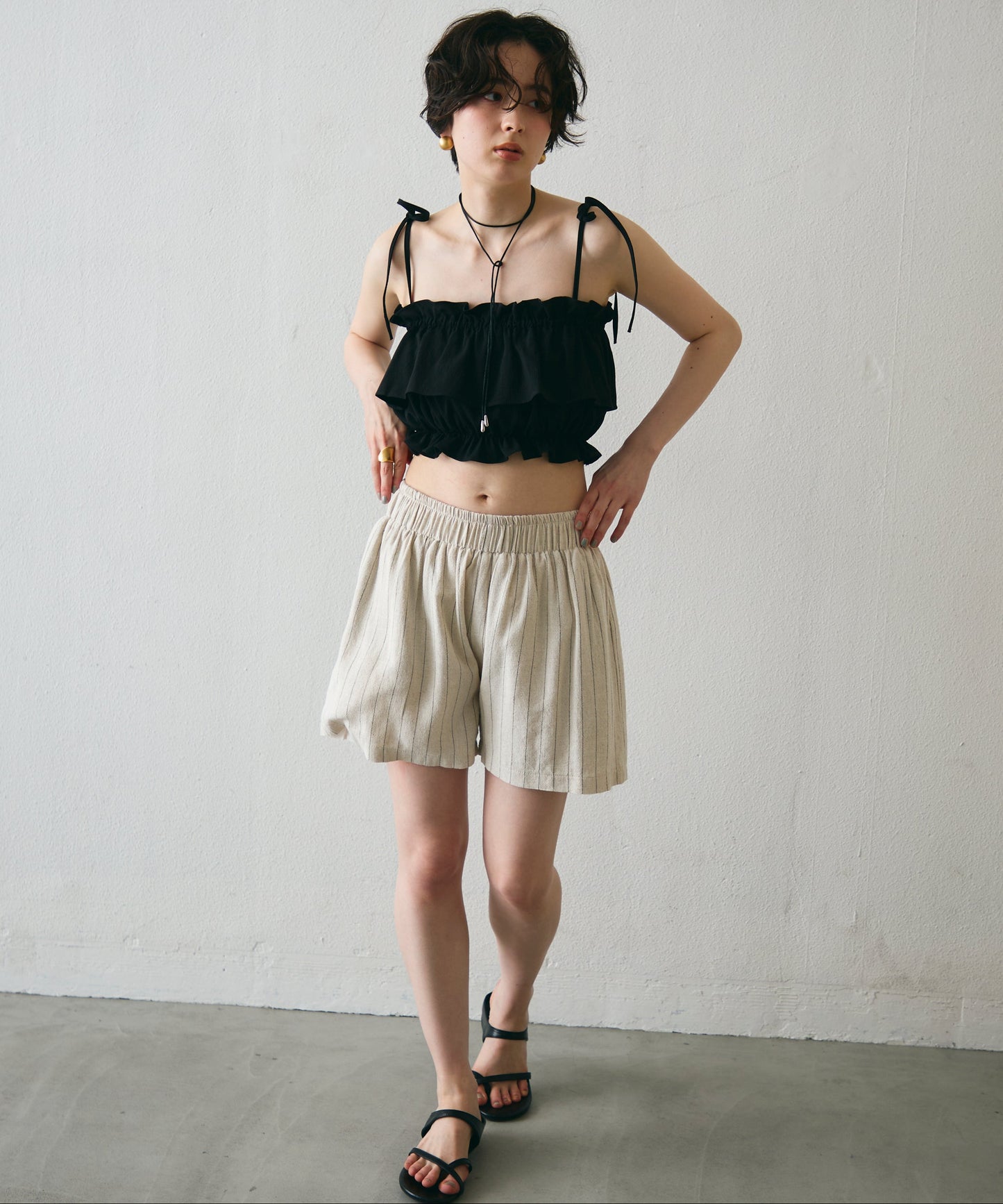 ギャザーフリルビスチェ