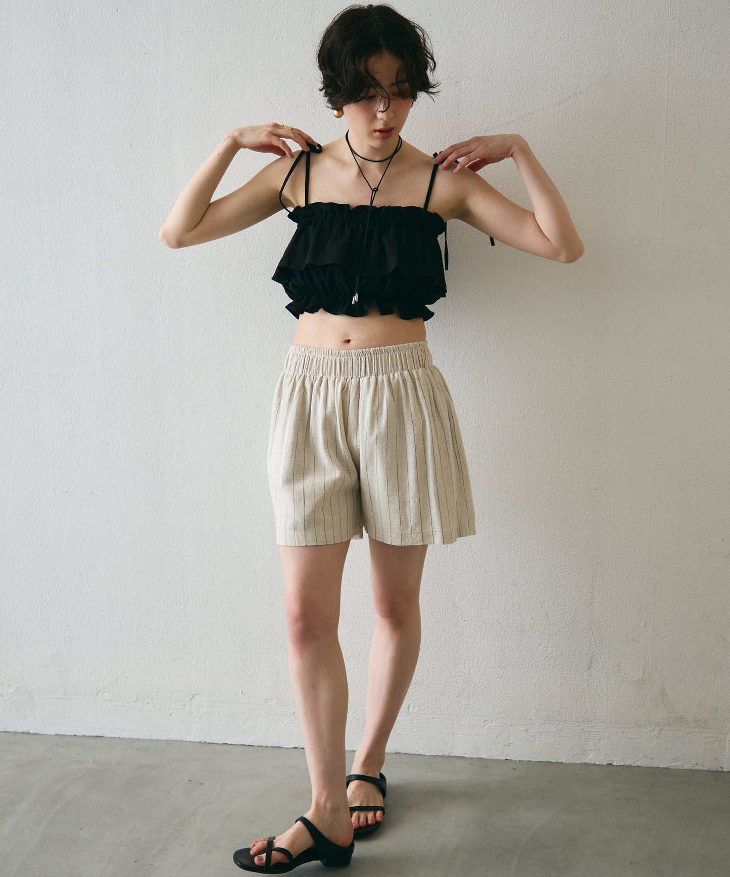 ギャザーフリルビスチェ