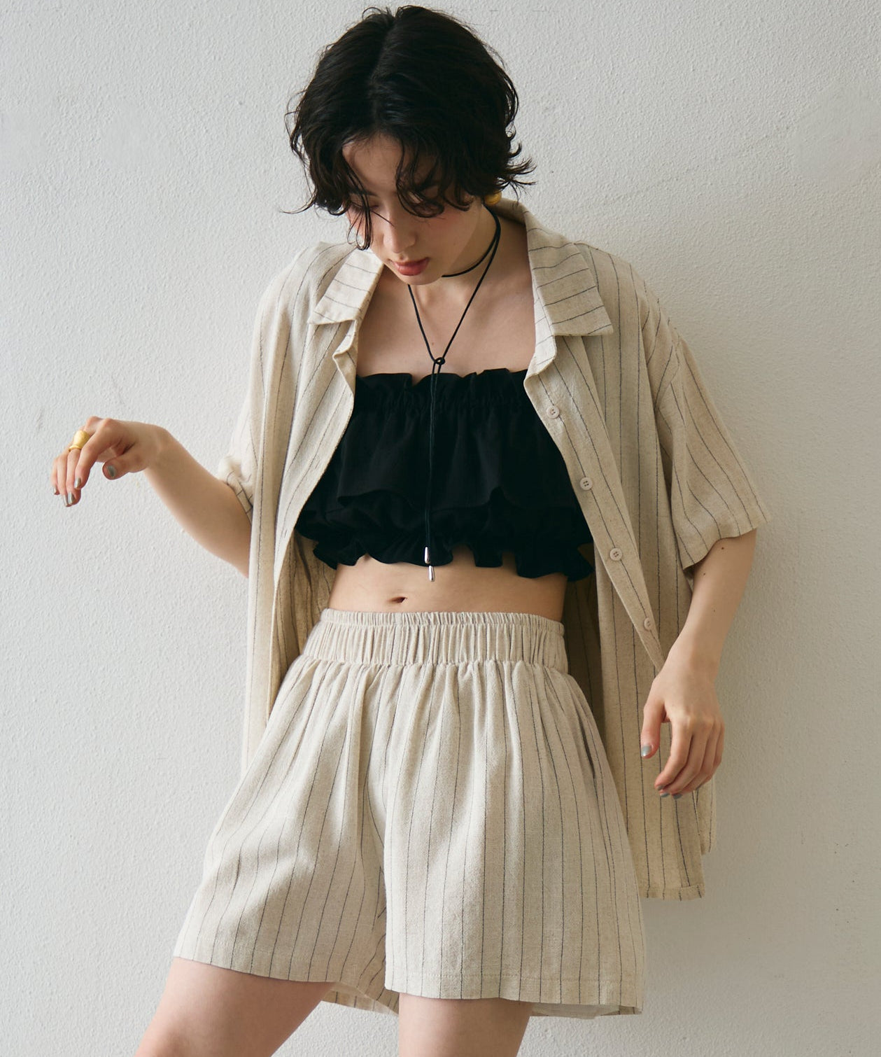 ギャザーフリルビスチェ