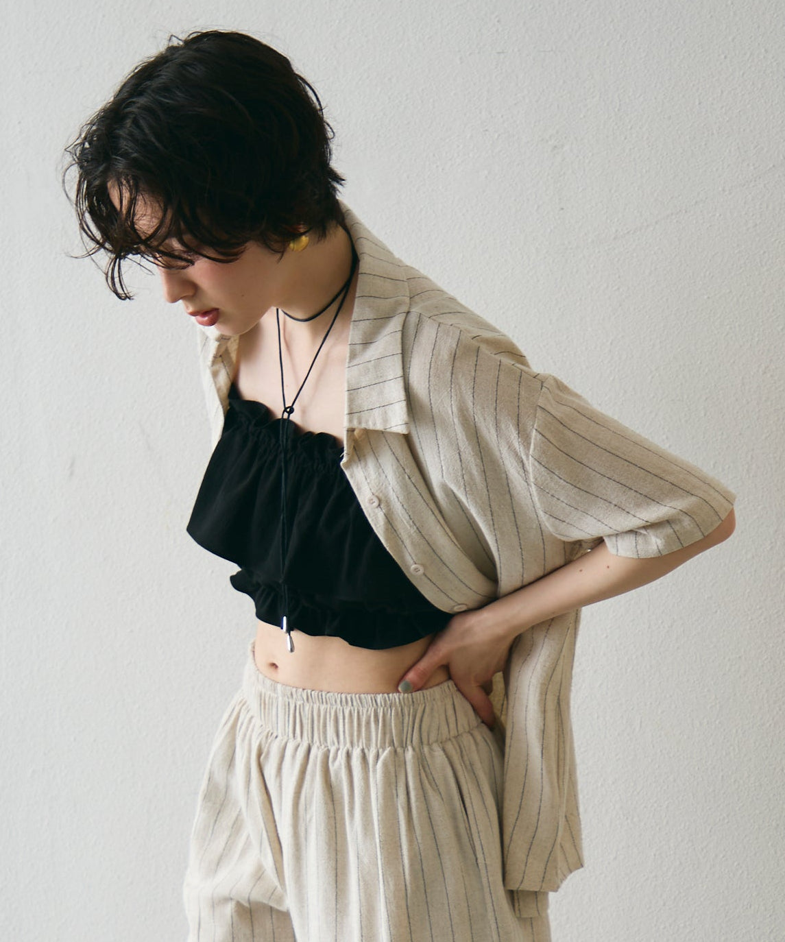 ギャザーフリルビスチェ