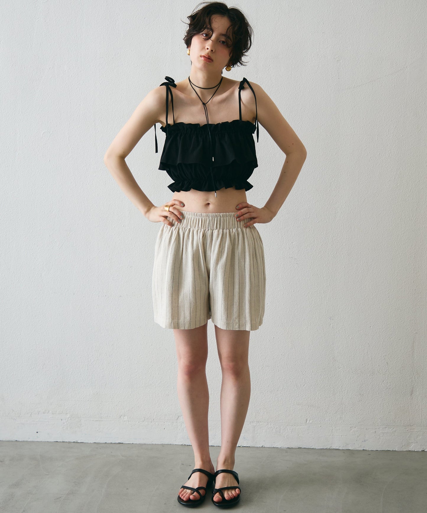 ギャザーフリルビスチェ