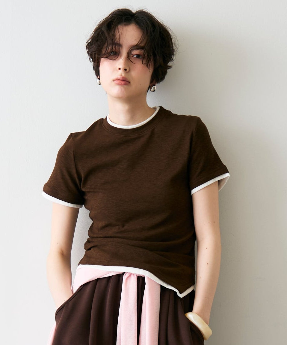 レイヤードライク半袖Tシャツ