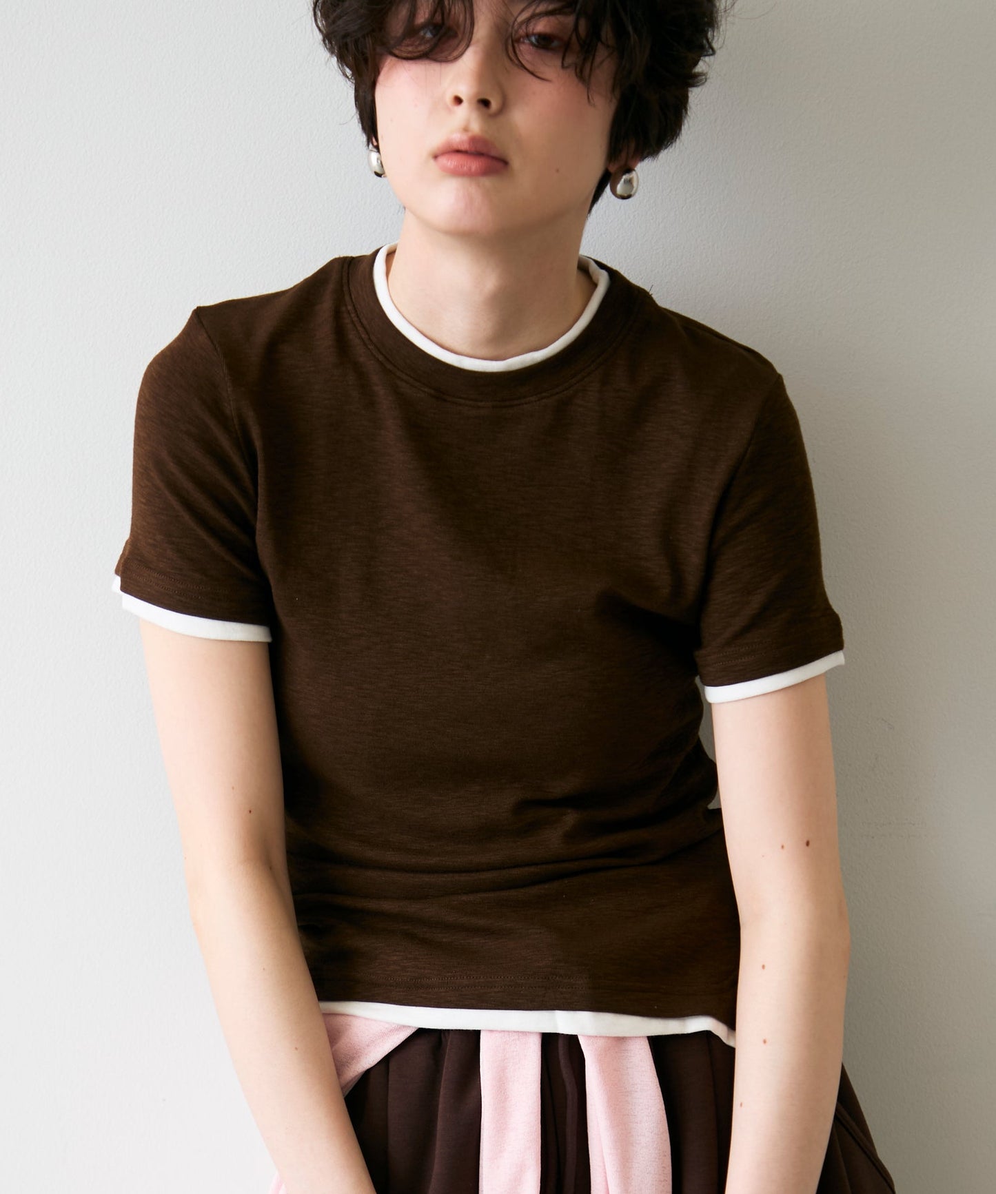 レイヤードライク半袖Tシャツ