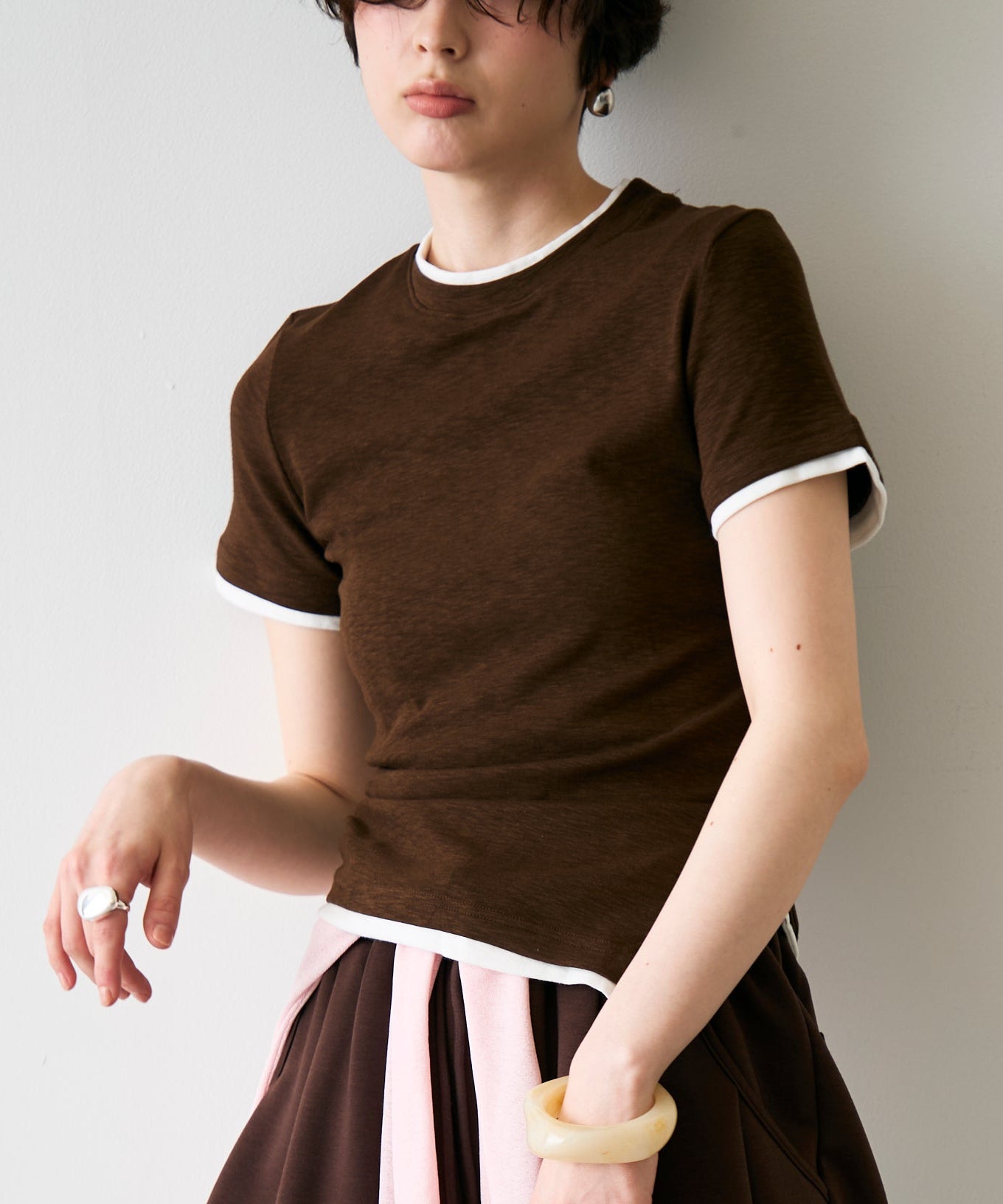 レイヤードライク半袖Tシャツ