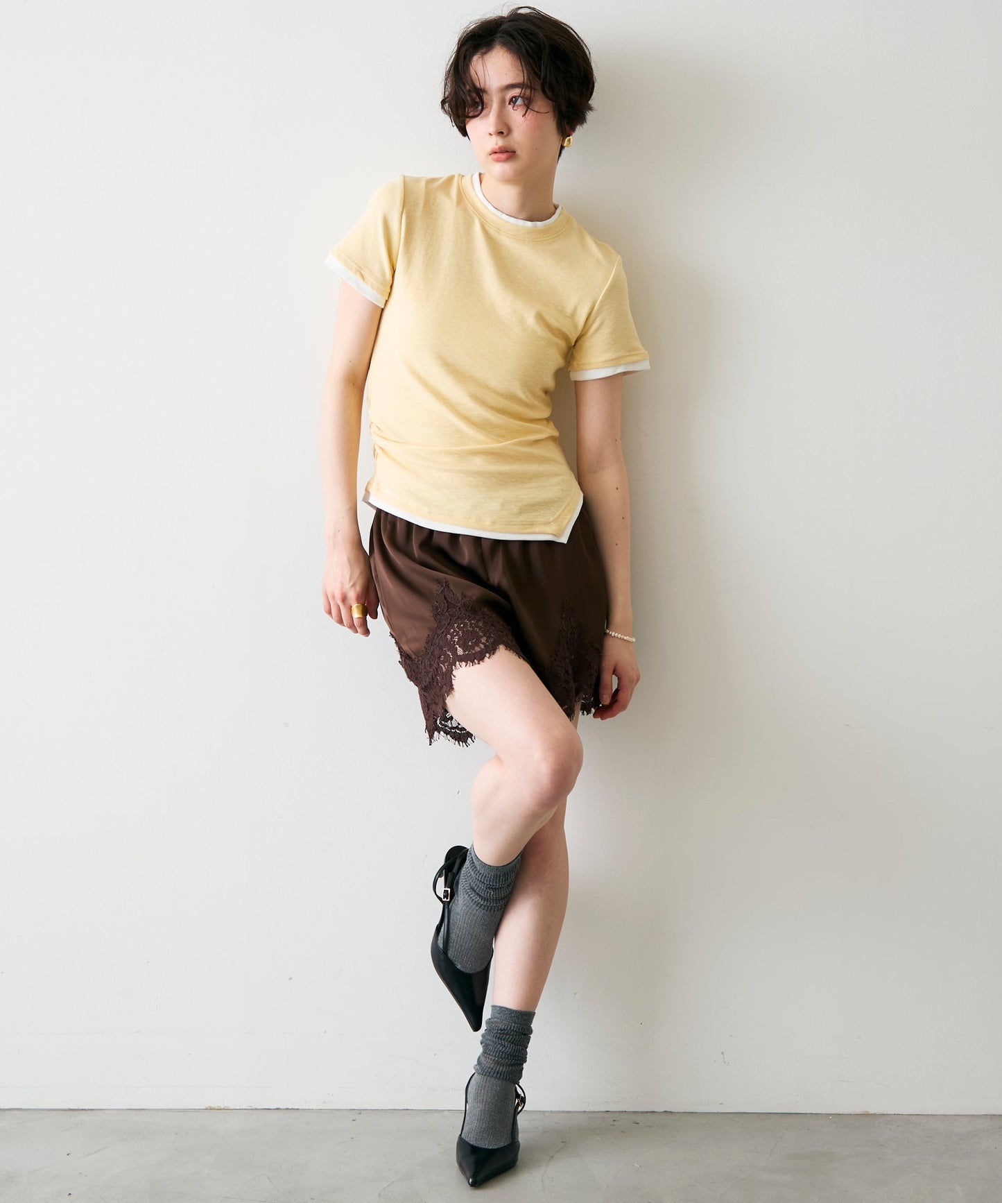 レイヤードライク半袖Tシャツ